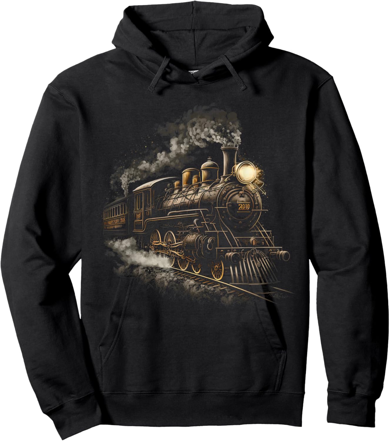 Train Vintage Locomotive Model Railroad Train Lover Hoodie - Hoodie | Black