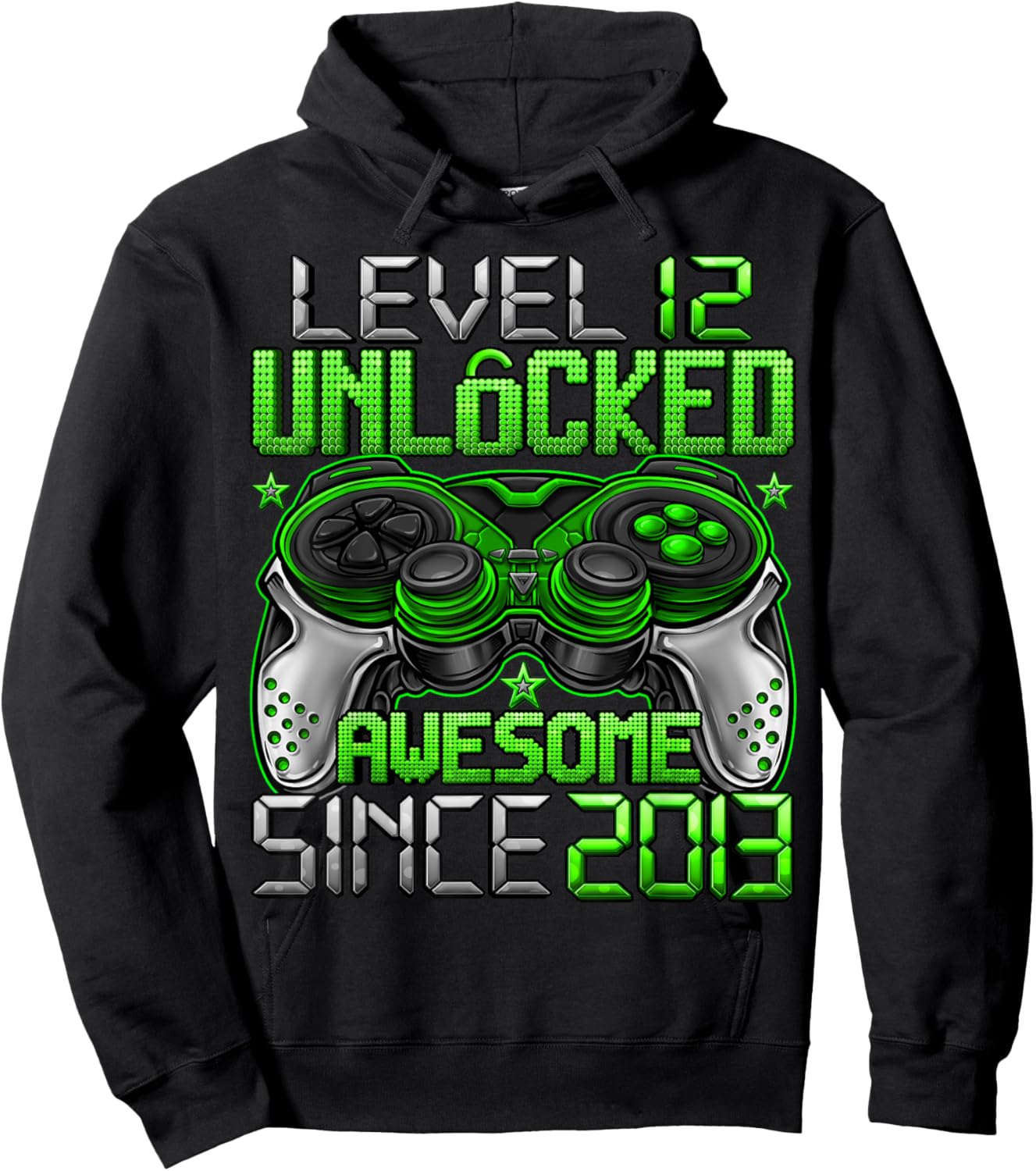 Level 12 Unlocked 12 Year Old Gifts Boys 12th Birthday Boy Hoodie - Hoodie | Black