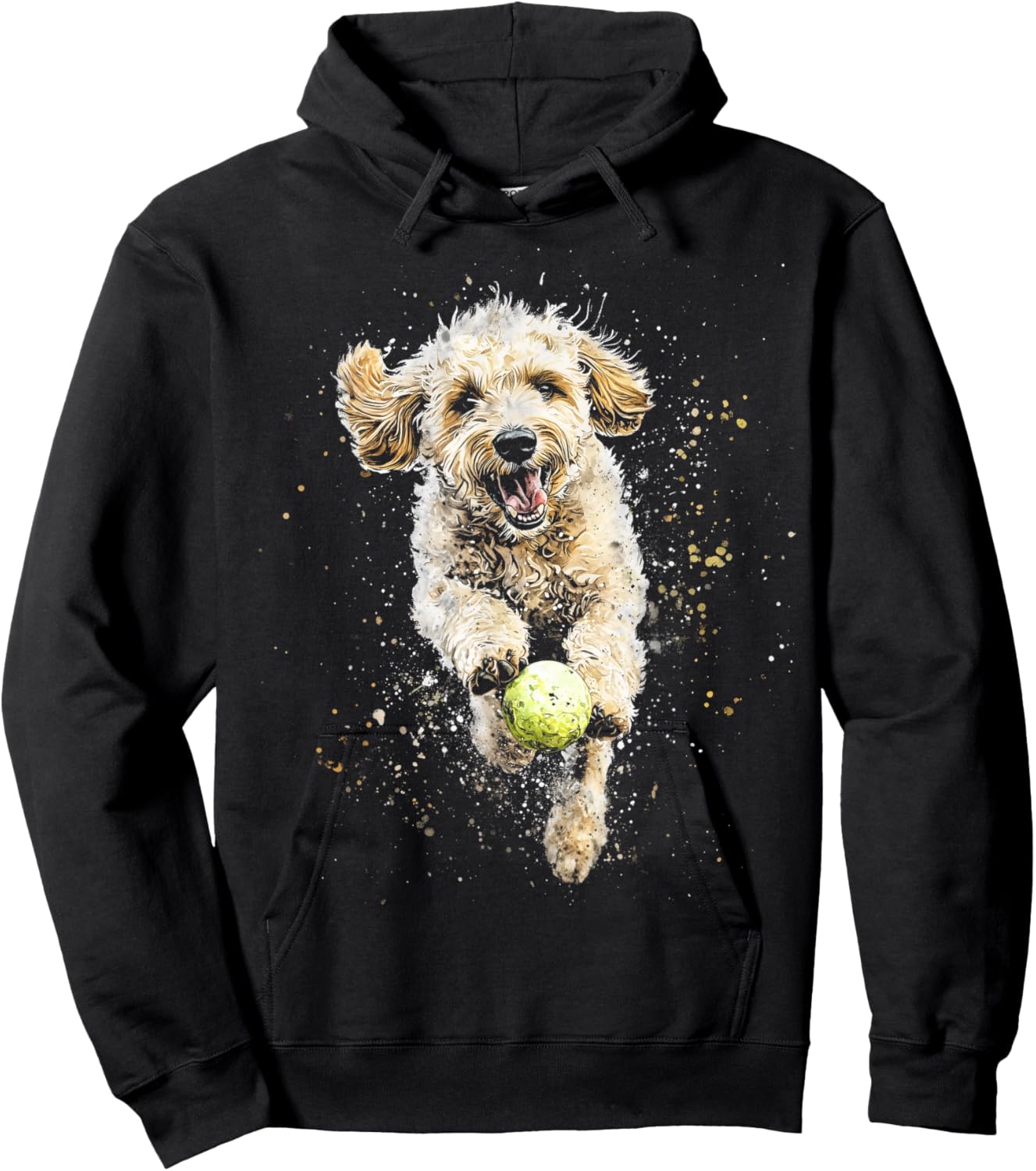 Goldendoodle Hunting Ball Cute Labradoodle Doodle Dog Mum Hoodie - Hoodie | Black