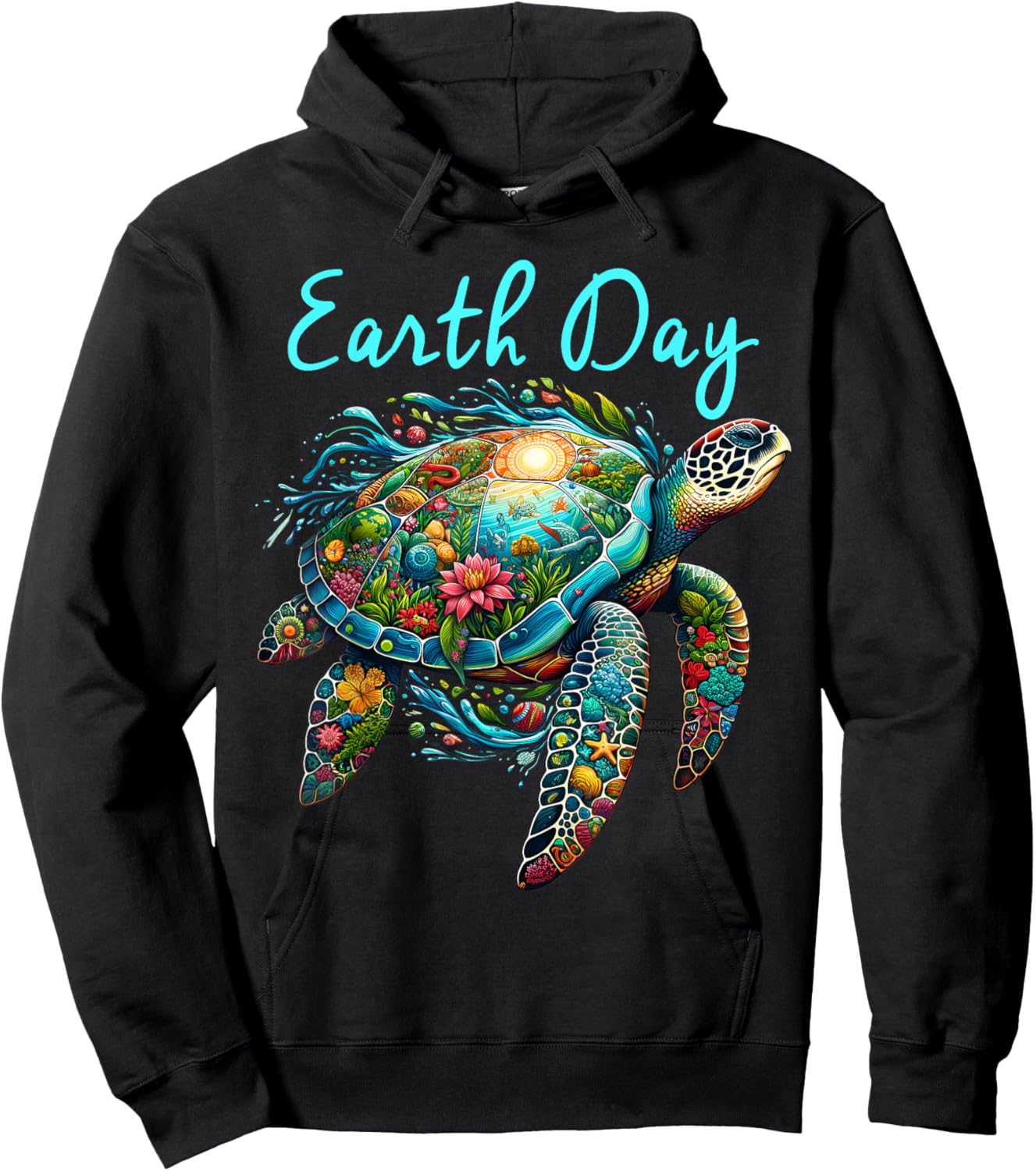 Sea Turtle Earth Day Save The Earth Hoodie - Hoodie | Black