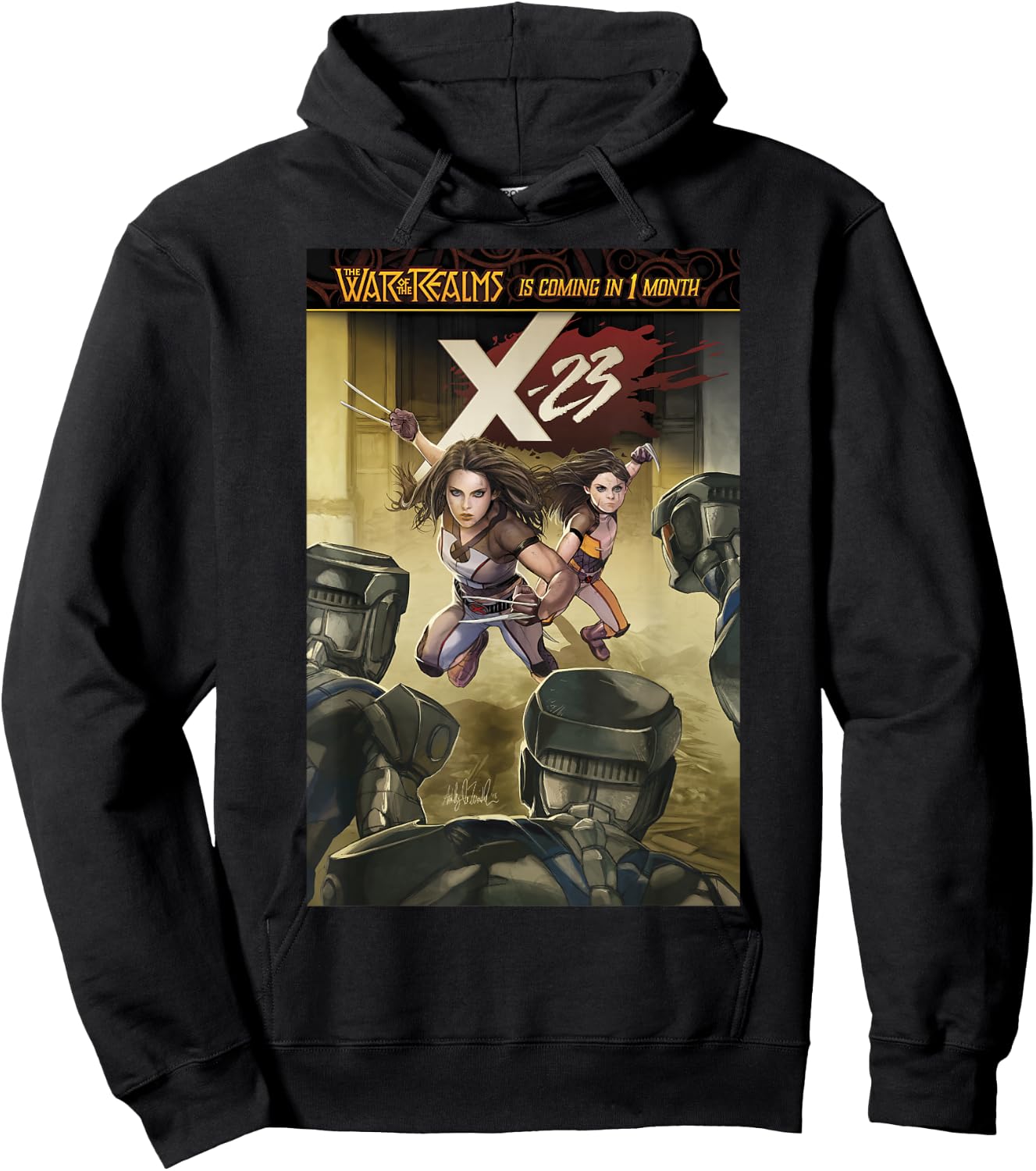 Marvel Comixology X-23 X-Assassin Comic Book Cover Hoodie - Hoodie | Black