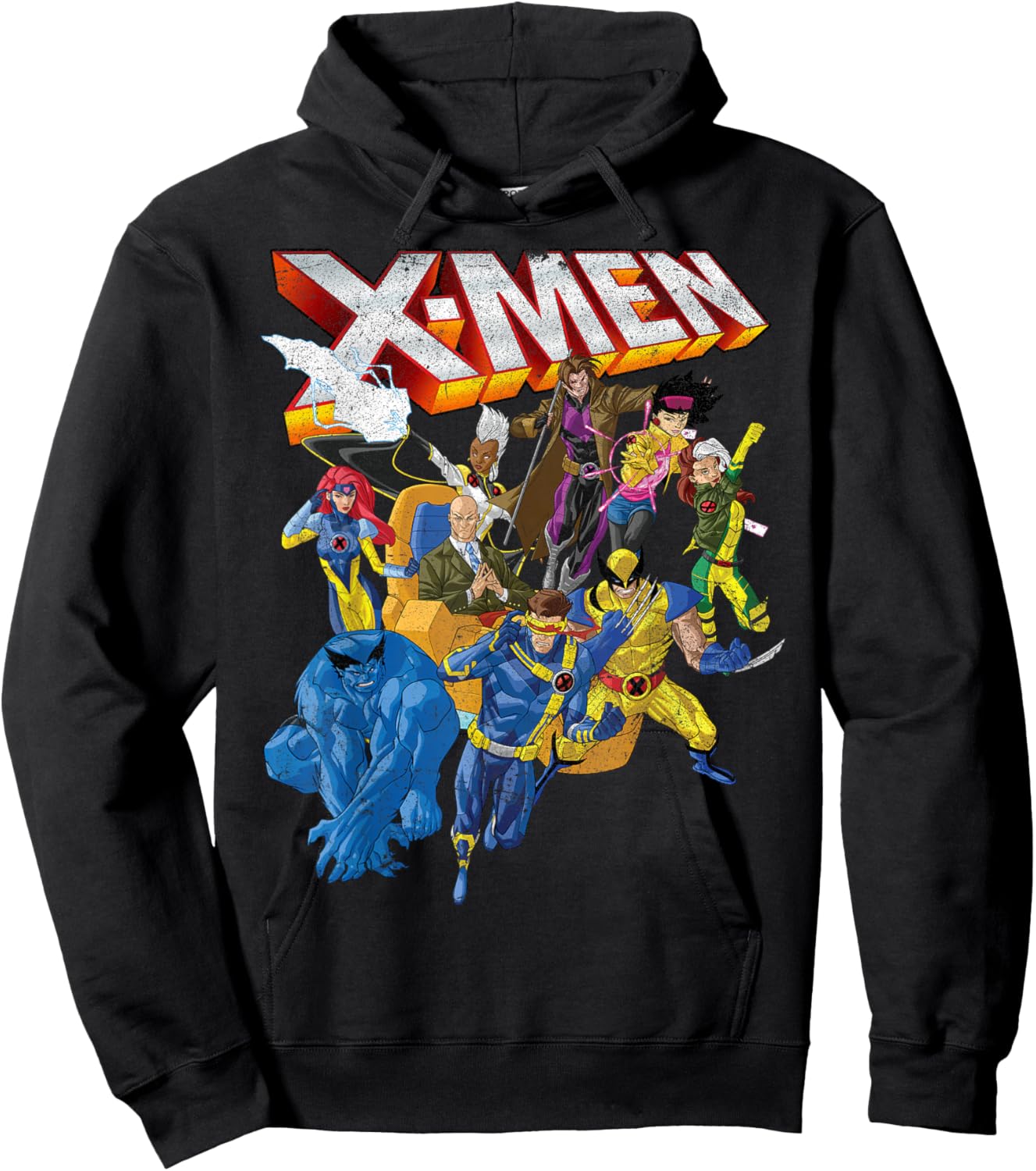 Marvel X-Men Vintage Group Shot Logo Hoodie - Hoodie | Black