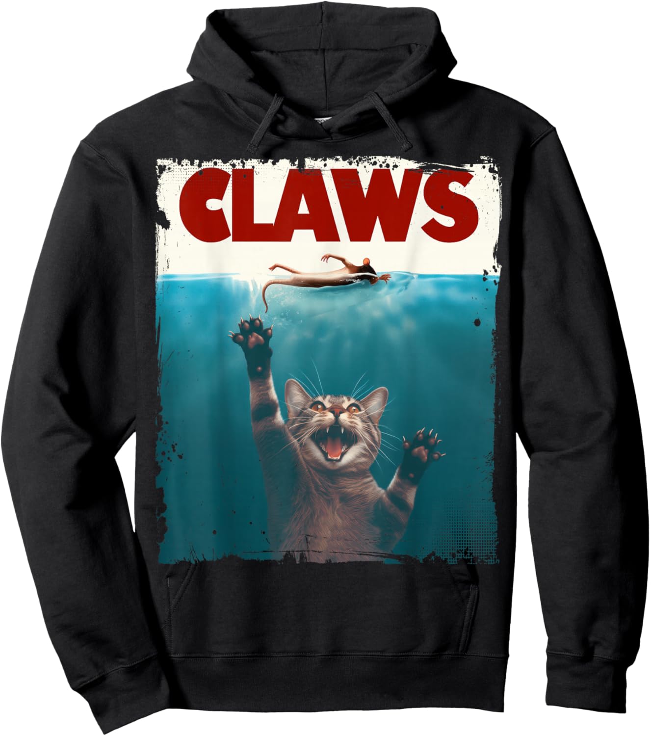 Claws Funny Cat I Love Cat Paws Cat Parody Animal Lover Hoodie - Hoodie | Black