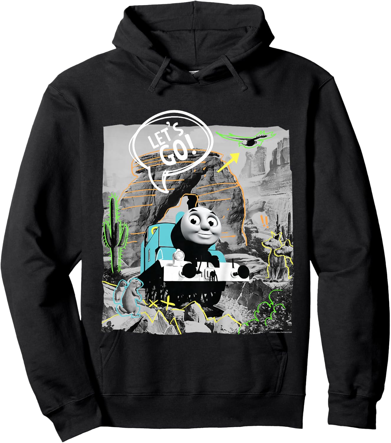 Thomas & Friends - Lets go Hoodie - Hoodie | Black