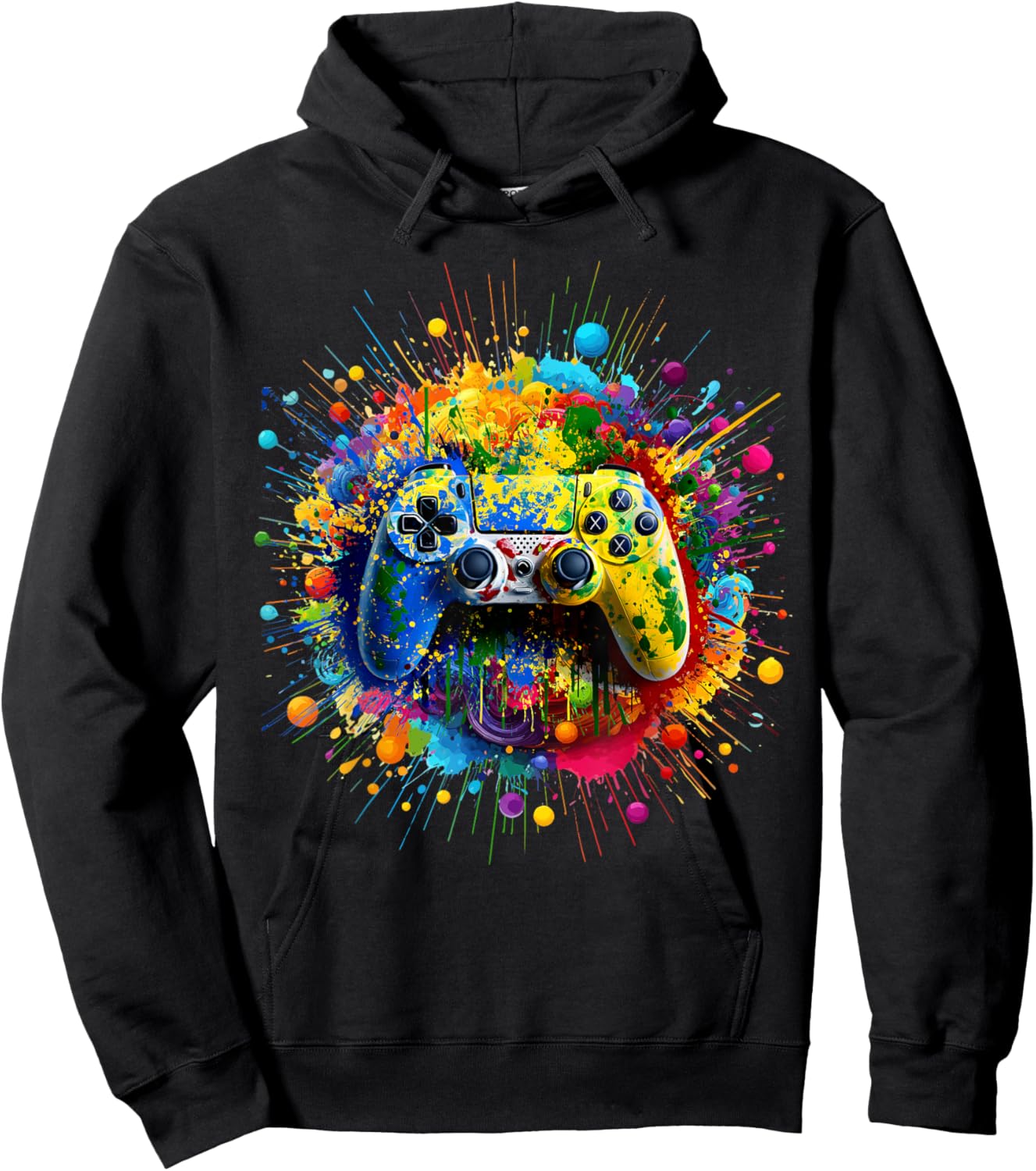 Retro Polka Dots Gaming Controller Video Gamers Dot Day Boys Hoodie - Hoodie | Black