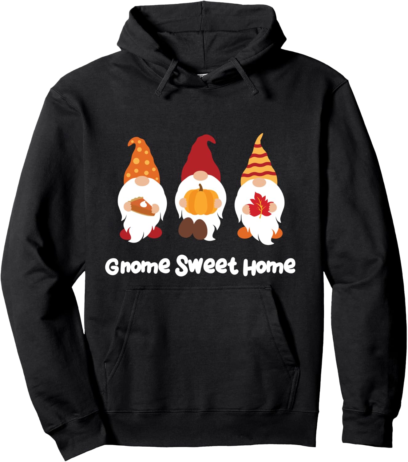 Autumn Gnome Gift Men Women Kids Thanksgiving Fall Gnome Hoodie - Hoodie | Black