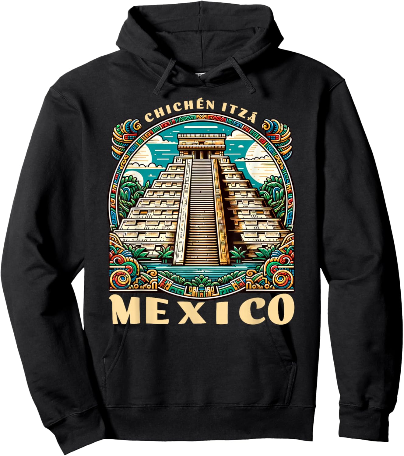 Matching Mexico Family Trip Chichen Itza Pyramids Mayan Ruins And Temple Of Kukulcan Aztec Mexican Vacation , Small, Black Hoodie - Hoodie | Black