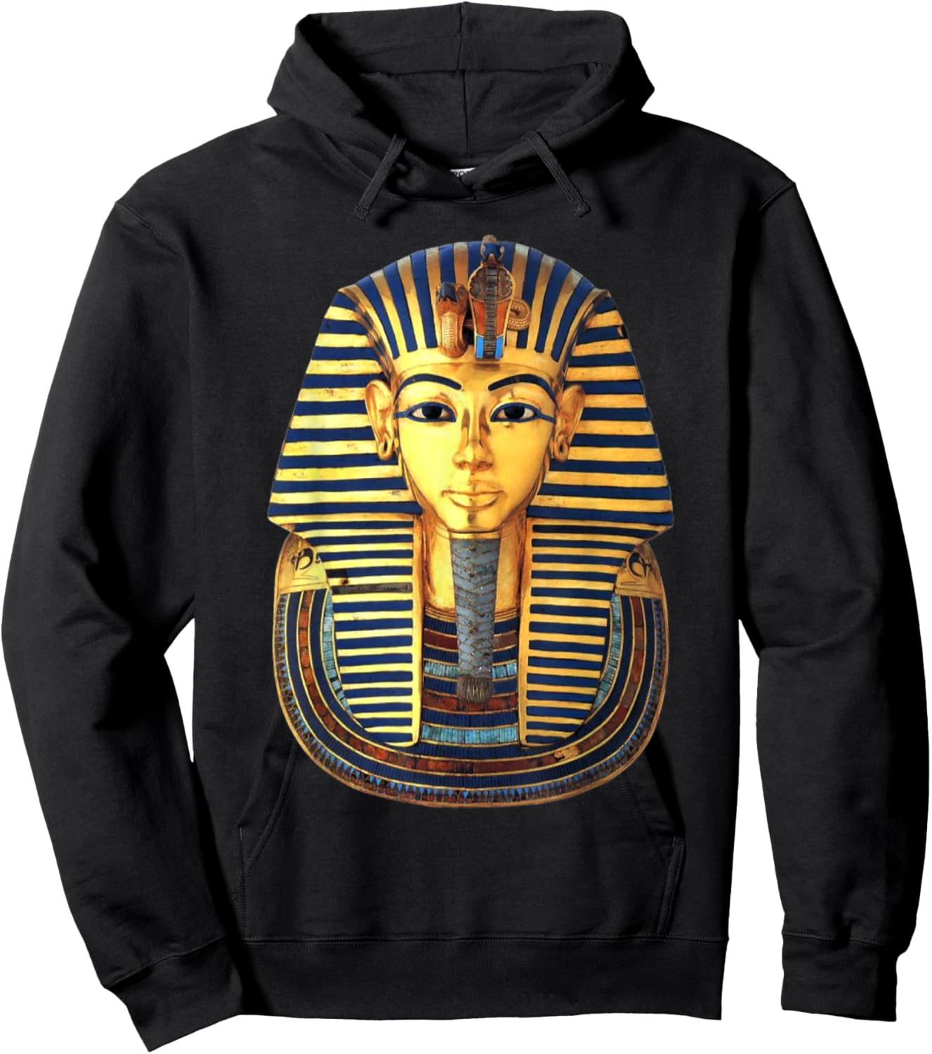 Tutankhamun Golden mask | Ancient Kemet Pharaoh King Tut Hoodie - Hoodie | Black