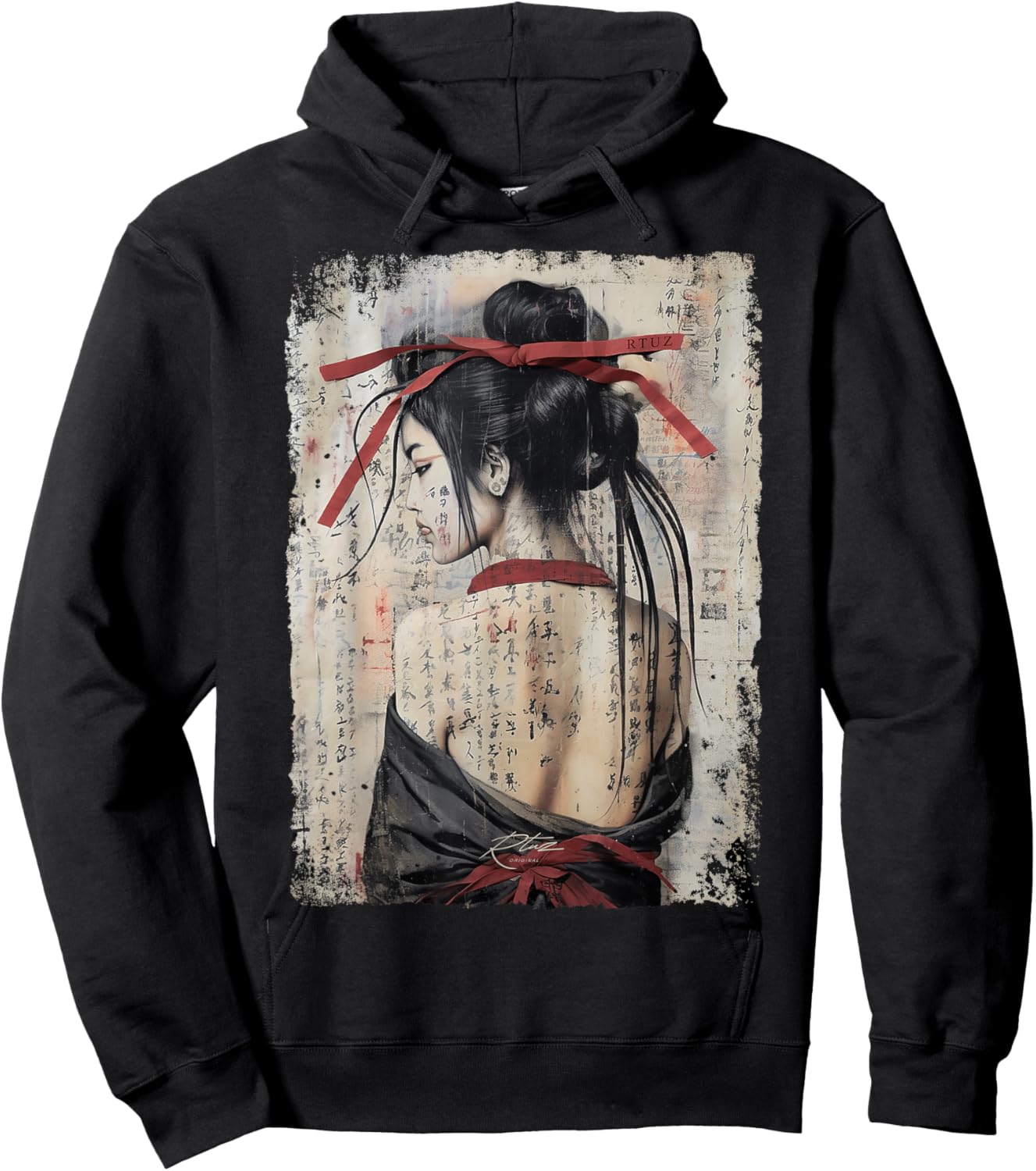 Geisha Asia Japan Woman Vintage Culture Tokyo Geisha Hoodie - Hoodie | Black