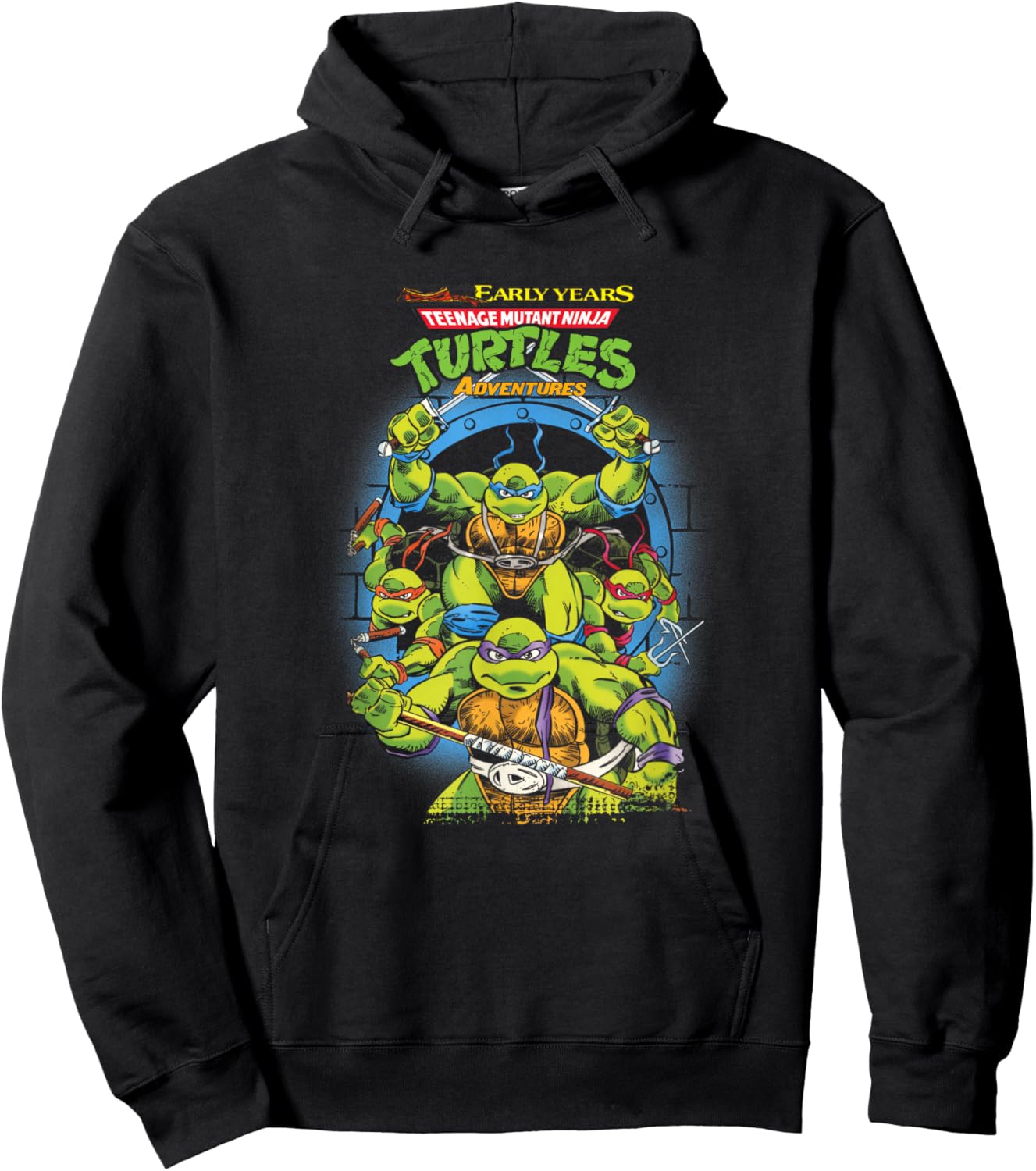 Teenage Mutant Ninja Turtles Early Years Adventures Cover Hoodie - Hoodie | Black