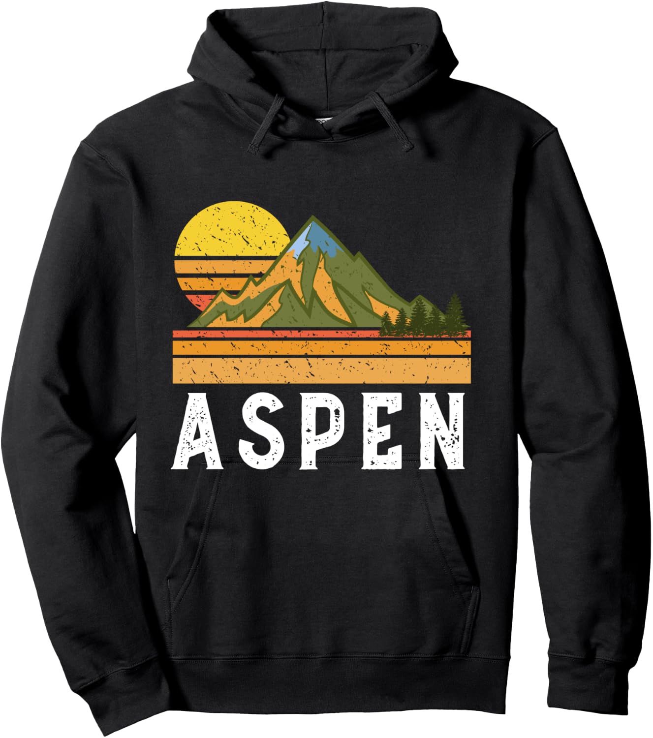 Mountain Sunset Vacation Gift- Aspen Colorado Hoodie - Hoodie | Black