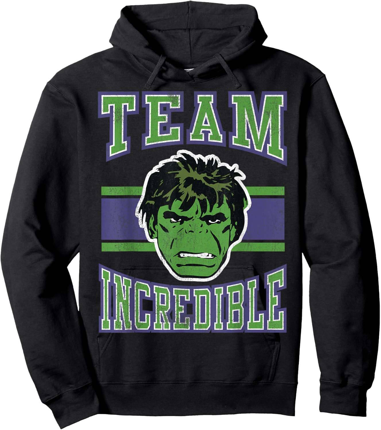 Marvel Classic Team Incredible Hulk Graphic Hoodie - Hoodie | Black