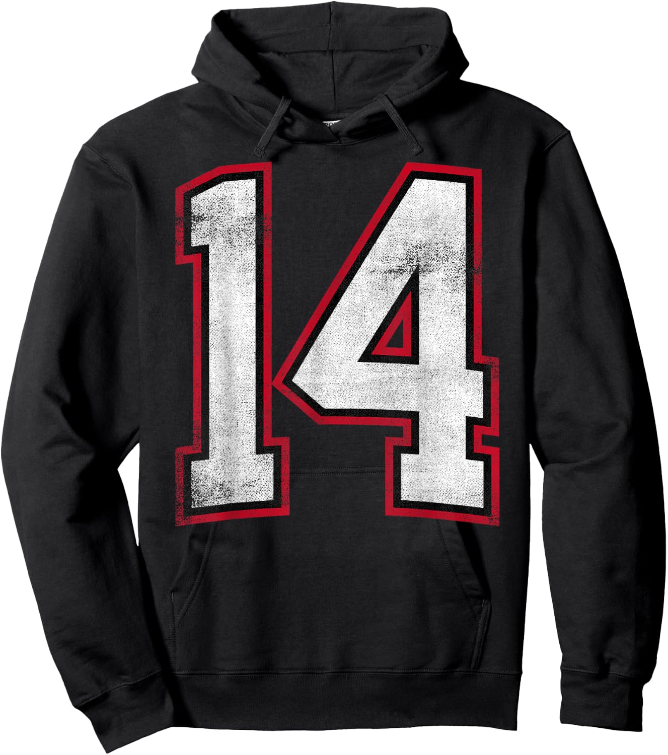 Number Fourteen 14 Hoodie - Hoodie | Black