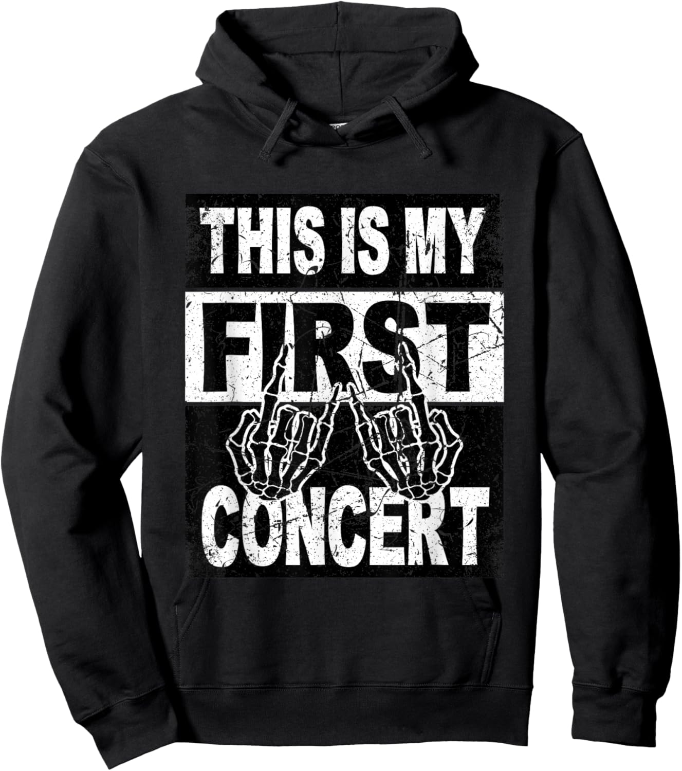 Retro This is My First Concert Shirt Kids Women Hoodie - Hoodie | Black
