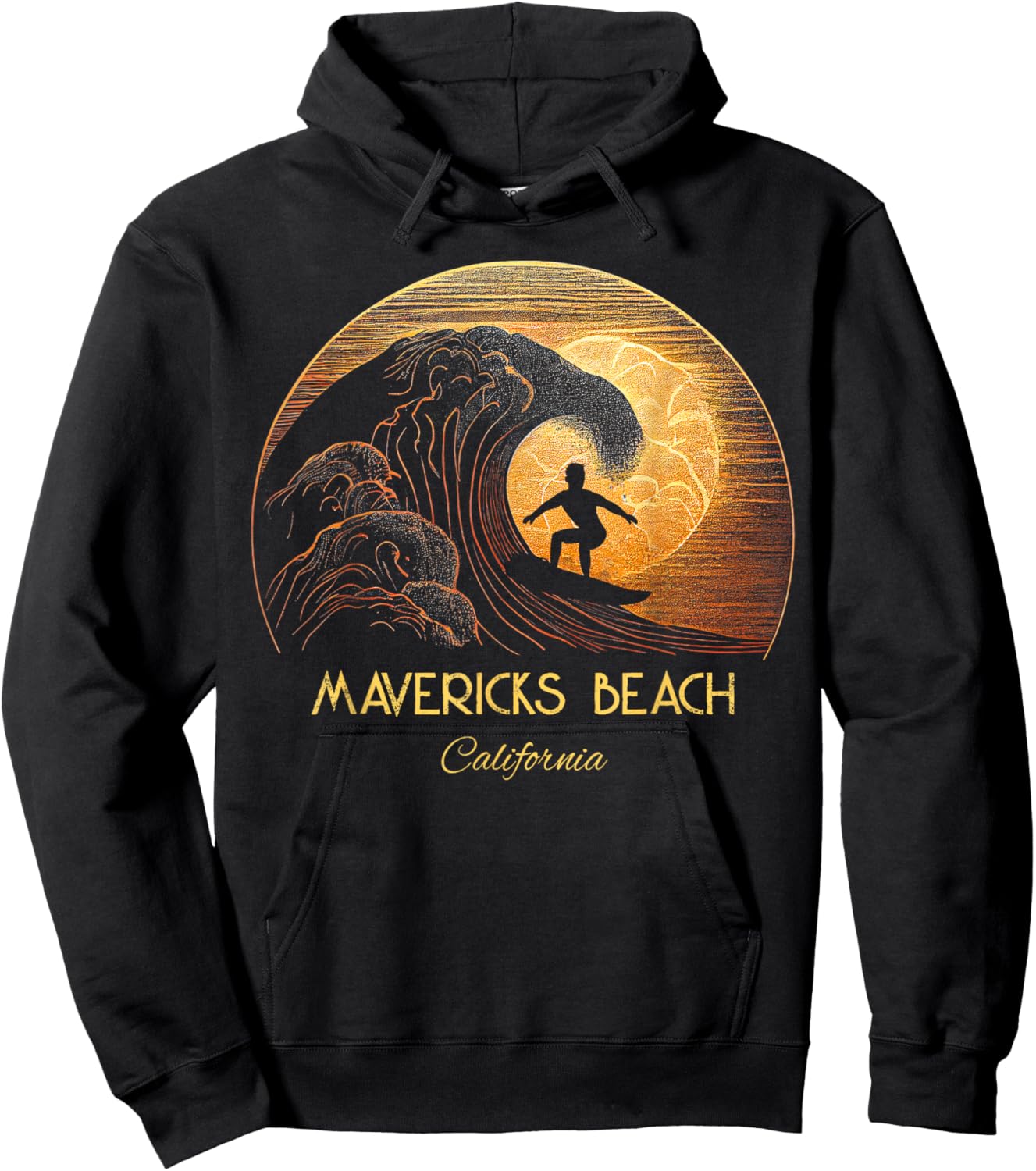 Mavericks Beach California Hoodie - Hoodie | Black