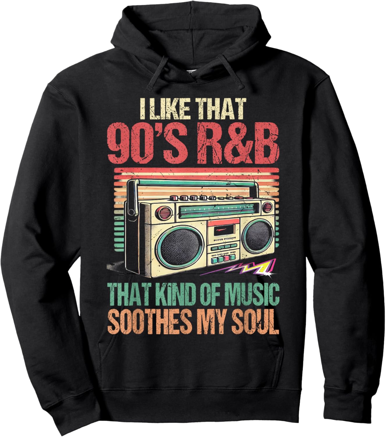 R&B Artist girls Vintage 90 s r and b graphic Hoodie - Hoodie | Black
