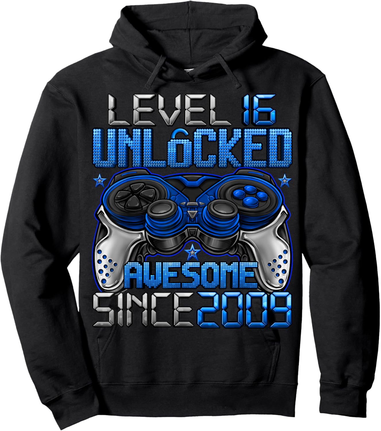 Level 16 Unlocked 16 Year Old Gifts Boys 16th Birthday Boy Hoodie - Hoodie | Black