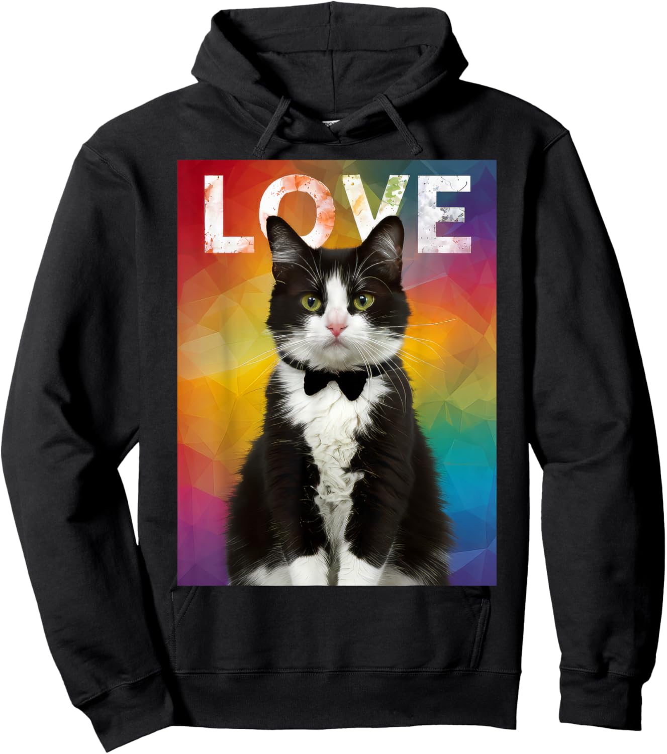 My Tuxedo Cat Is My Best Friend Funny Cat Lovers Women Girls Kids Hoodie - Hoodie | Black