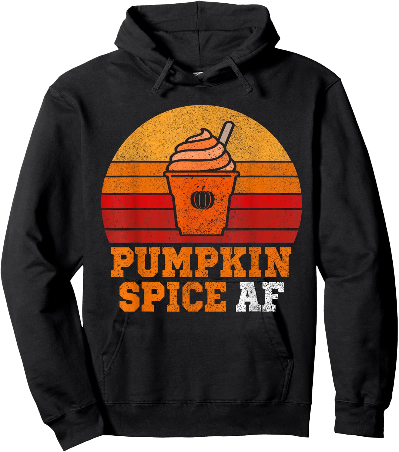 Pumpkin Spice Af Funny Men Husband Apparel Halloween Gift . Hoodie - Hoodie | Black