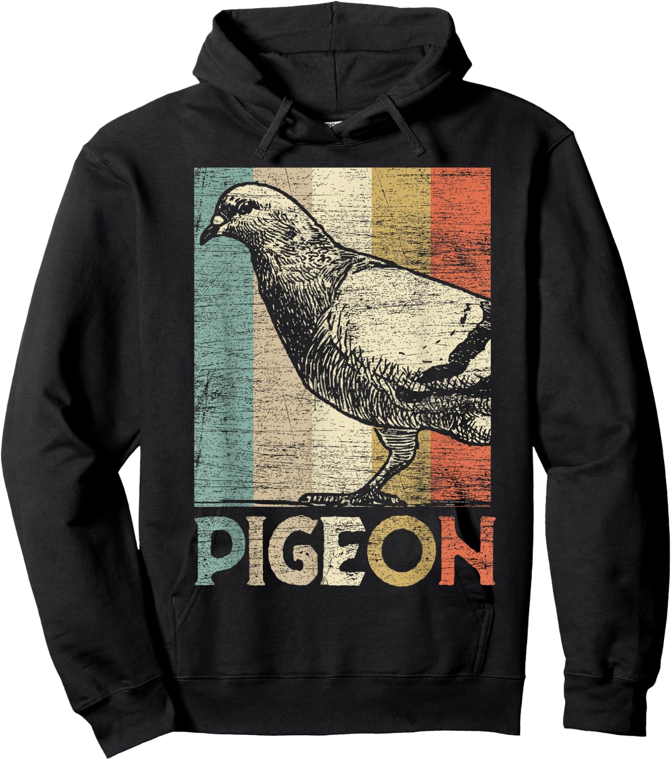 Retro Pigeon Hoodie - Hoodie | Black