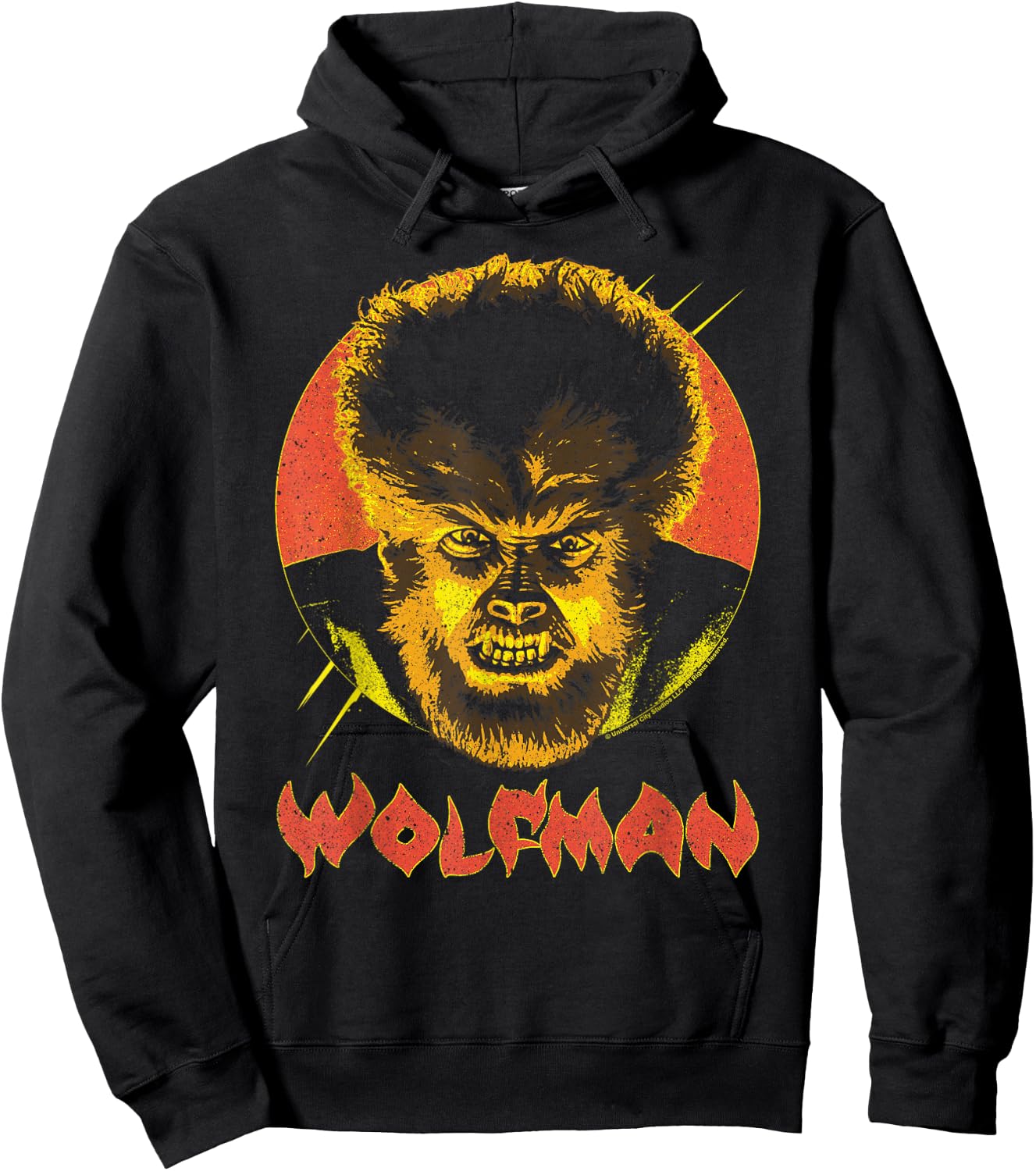 Universal Monsters The Wolfman Circle Portrait Hoodie - Hoodie | Black