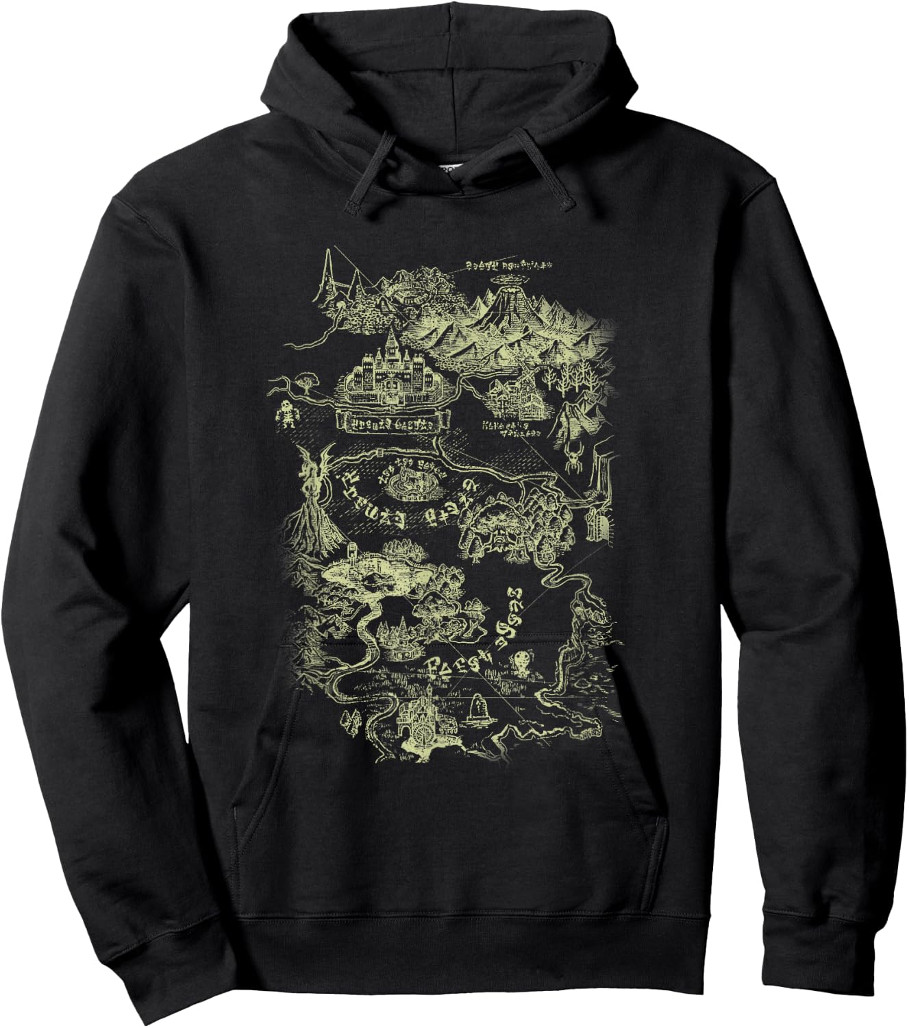 The Legend of Zelda Hyrule Map Hoodie - Hoodie | Black