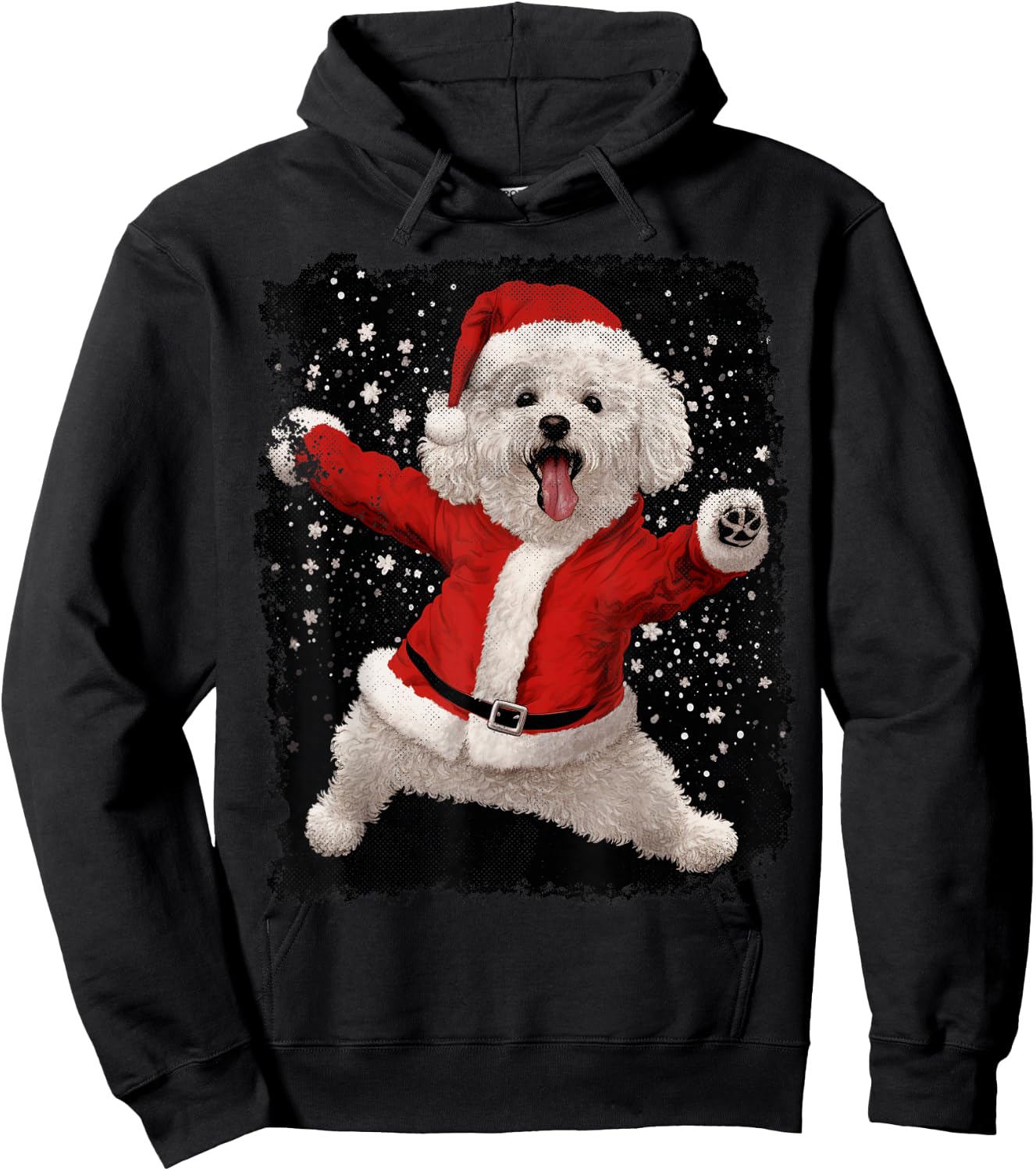 Bichon Frise Christmas Hoodie - Hoodie | Black