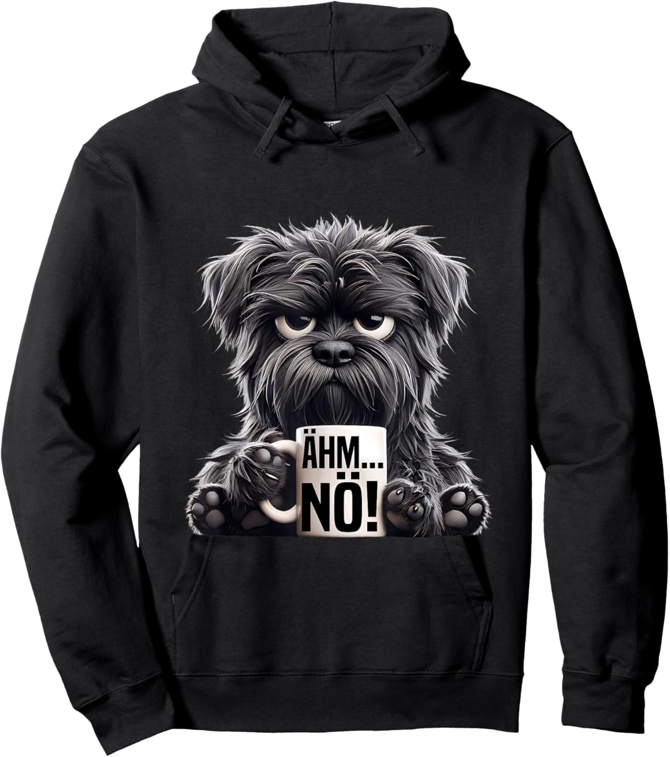 Grimmiger Hund Arbeitskollegen Herren Damen Lustiges Hund Hoodie - Hoodie | Black