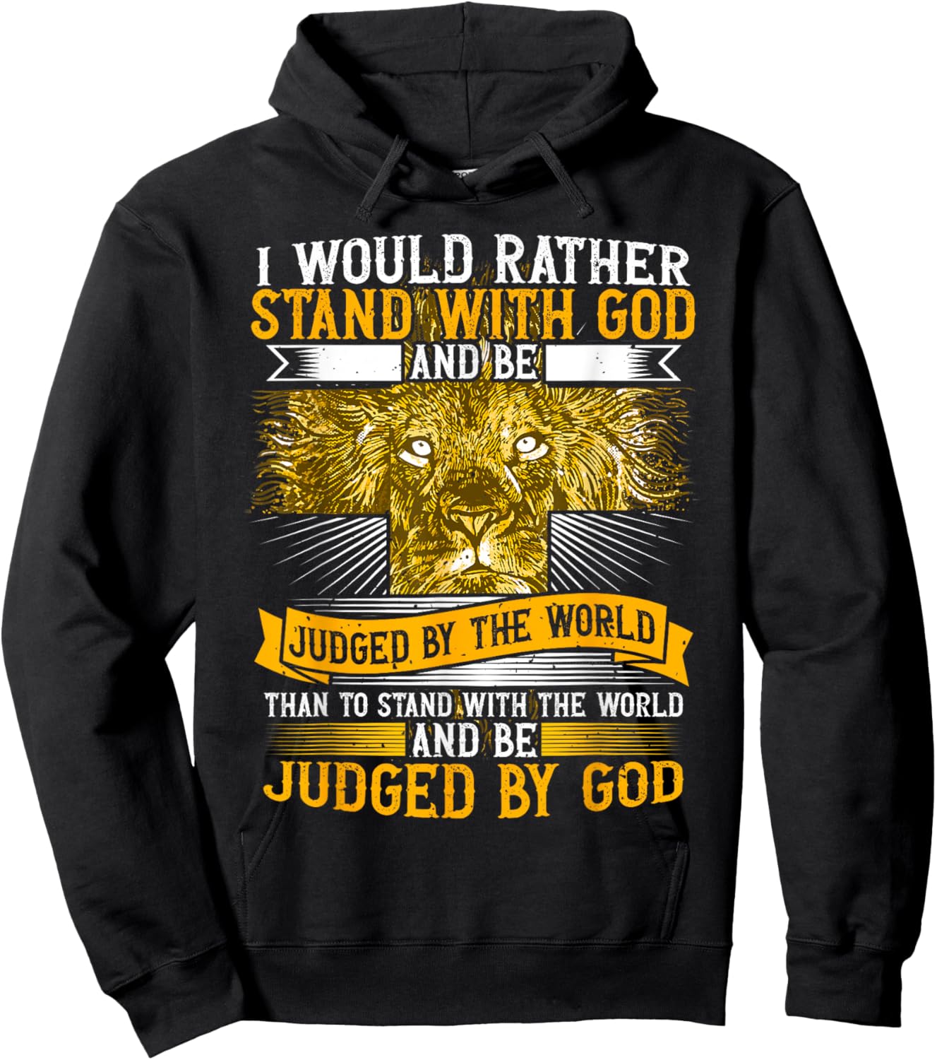 I Would Rather Stand With God, Faith In Jesus & Christian Hoodie - Hoodie | Black