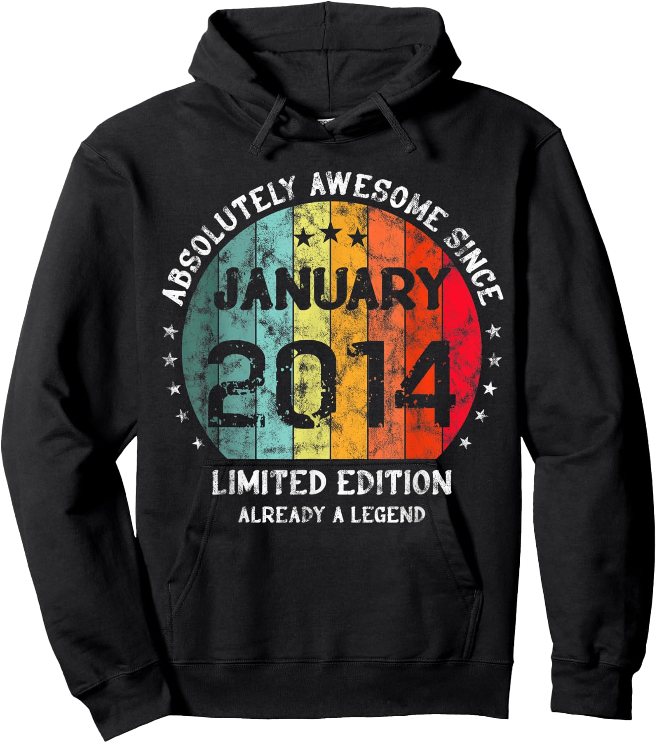 Absolutely Awesome Since January 2014 Boy Girl Birthday Hoodie - Hoodie | Black