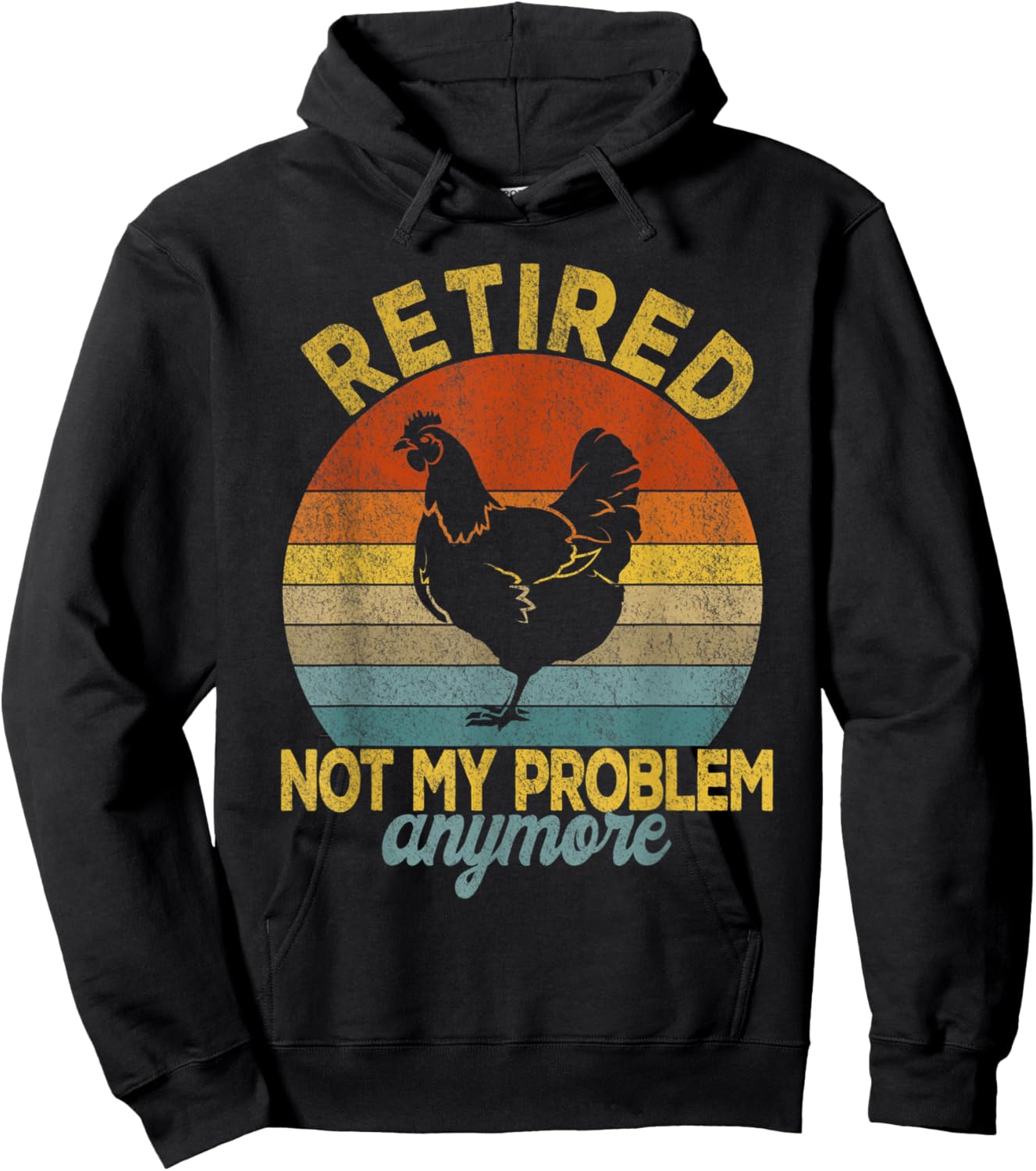 Funny Retired Definition Retirement Plan Raising Chickens Hoodie - Hoodie | Black