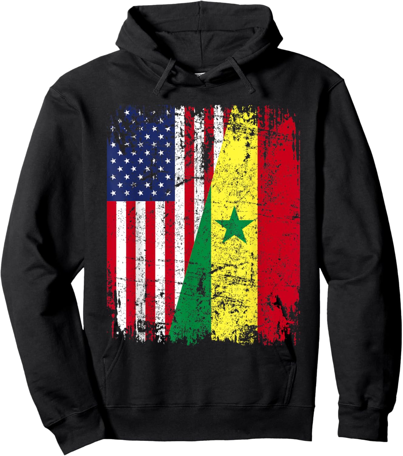 SENEGALESE American Flag | Men Women Kids | SENEGAL Hoodie - Hoodie | Black
