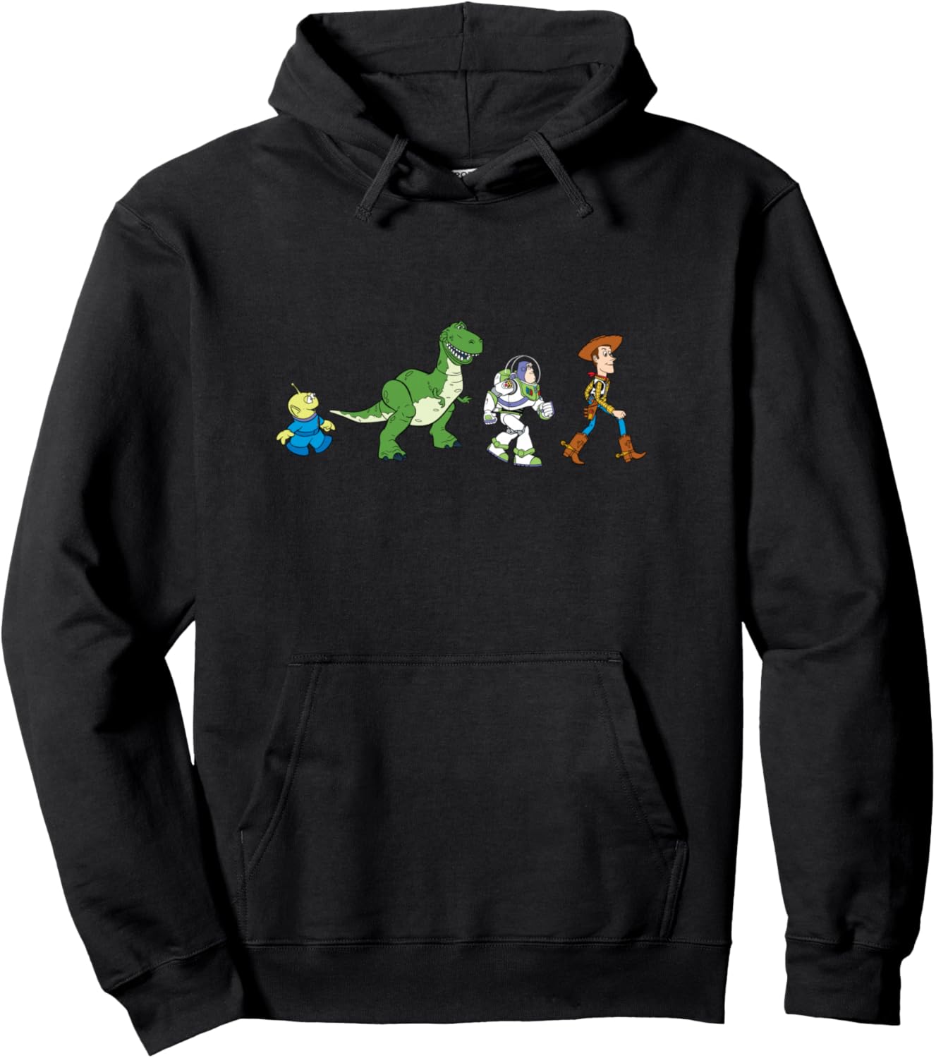Disney Pixar Toy Story Toy Crossing Characters Group Shot Hoodie - Hoodie | Black