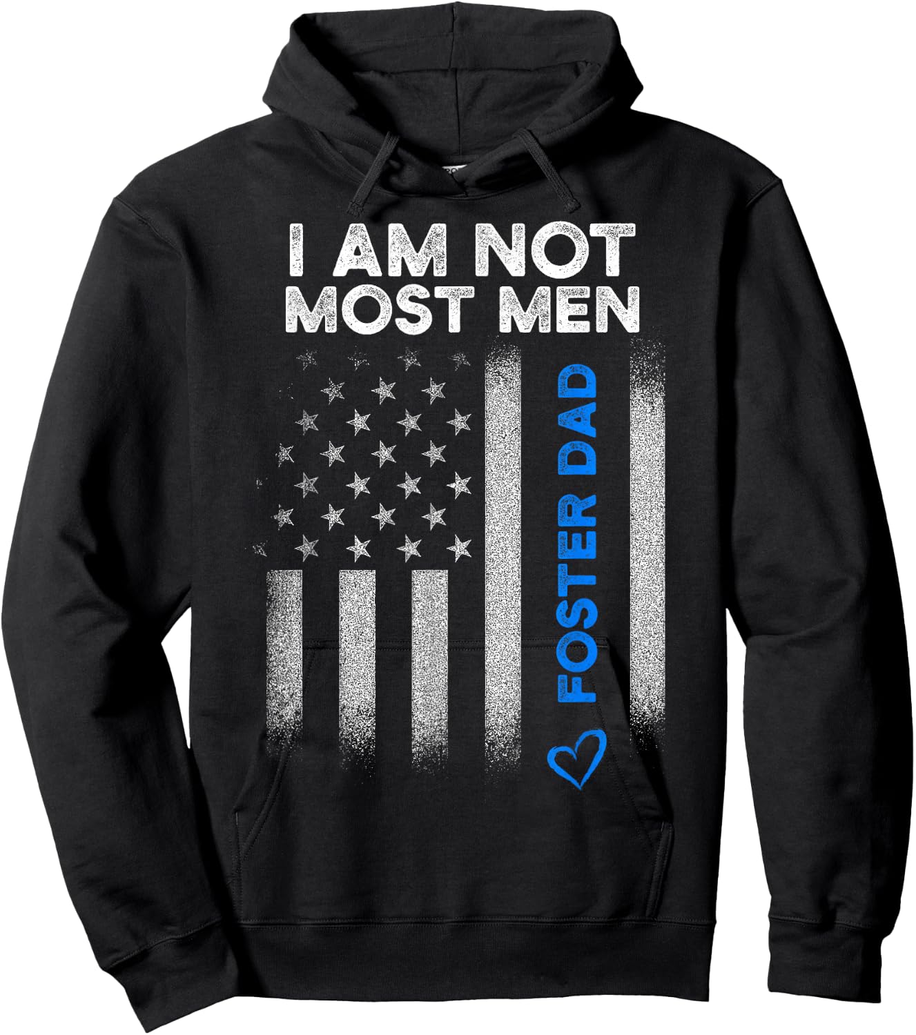 Foster Parent Dad Most Men Foster Care Hoodie - Hoodie | Black