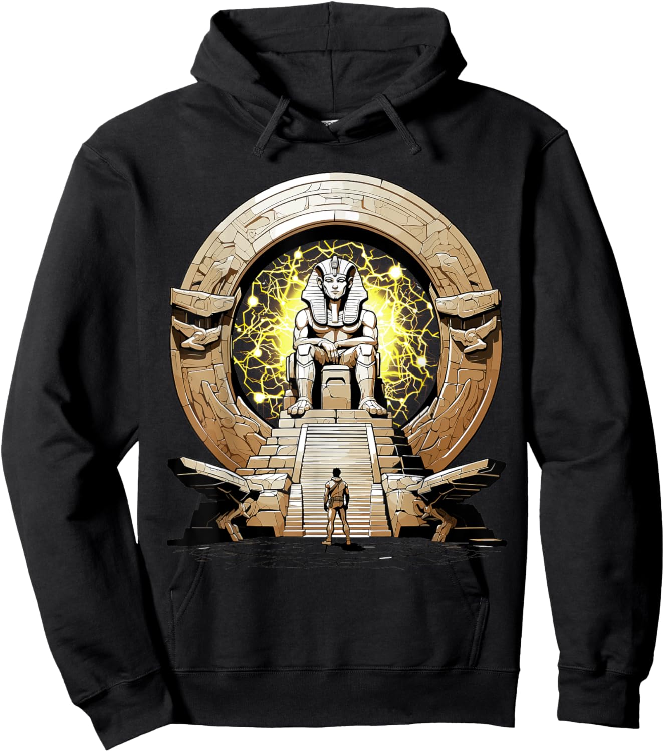Ancient Deity Osiris stepping through a stargate portal Hoodie - Hoodie | Black