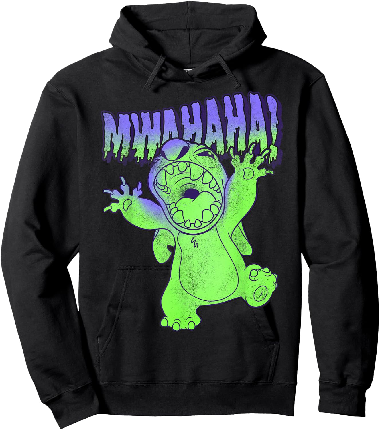 Disney Lilo & Stitch Halloween Stitch Mwahaha Portrait Hoodie - Hoodie | Black