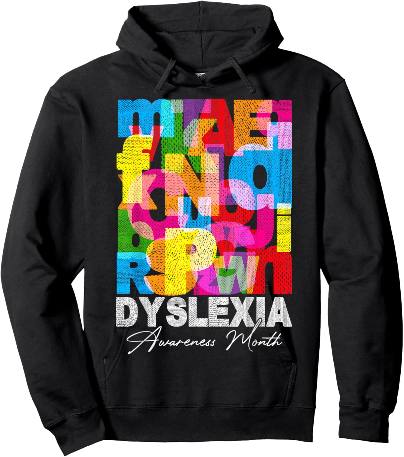 Dyslexia Awareness Day Reading Disorder Learning Disability Hoodie - Hoodie | Black