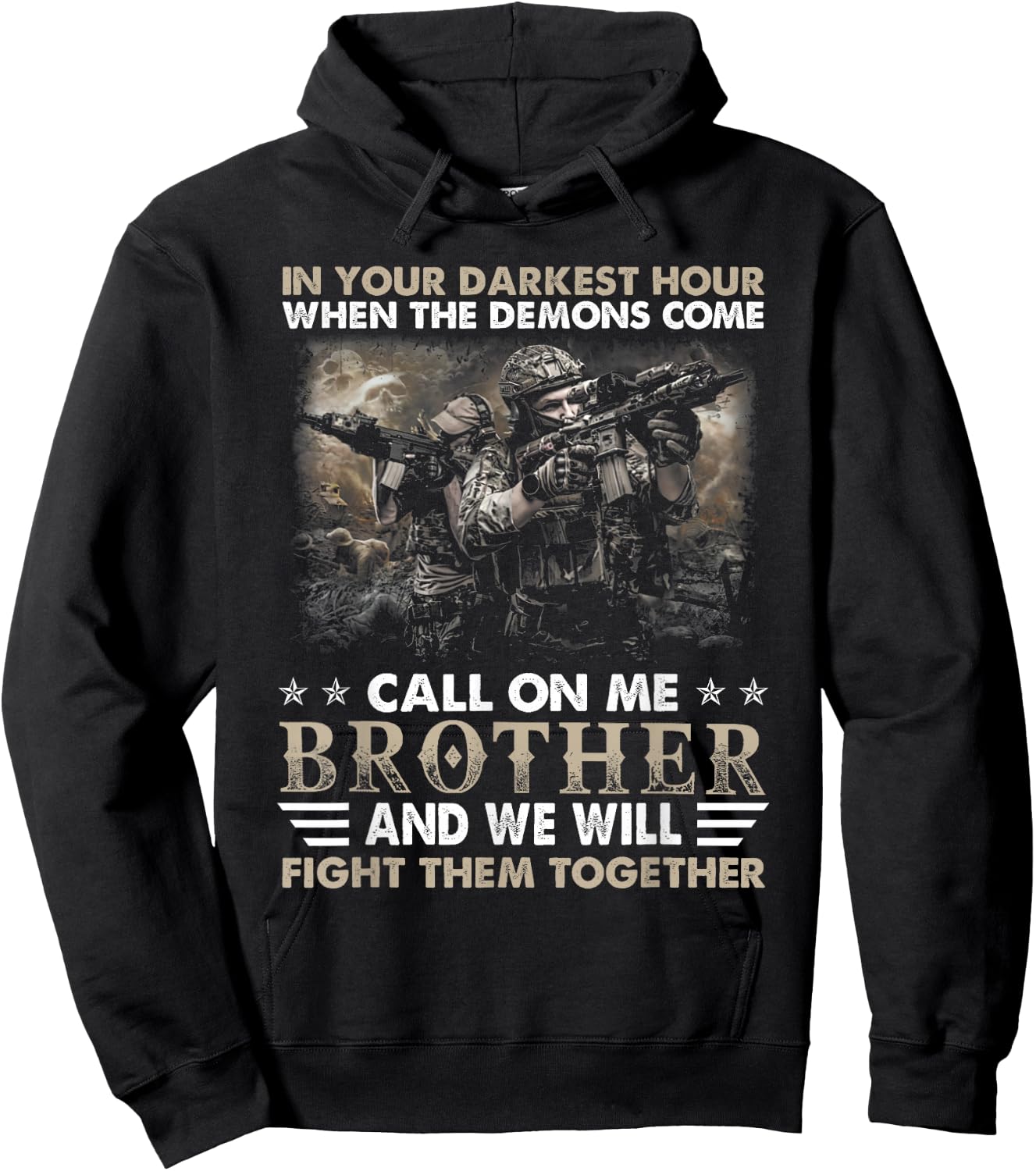 In your darkest hour when the demons come call on memory day Hoodie - Hoodie | Black