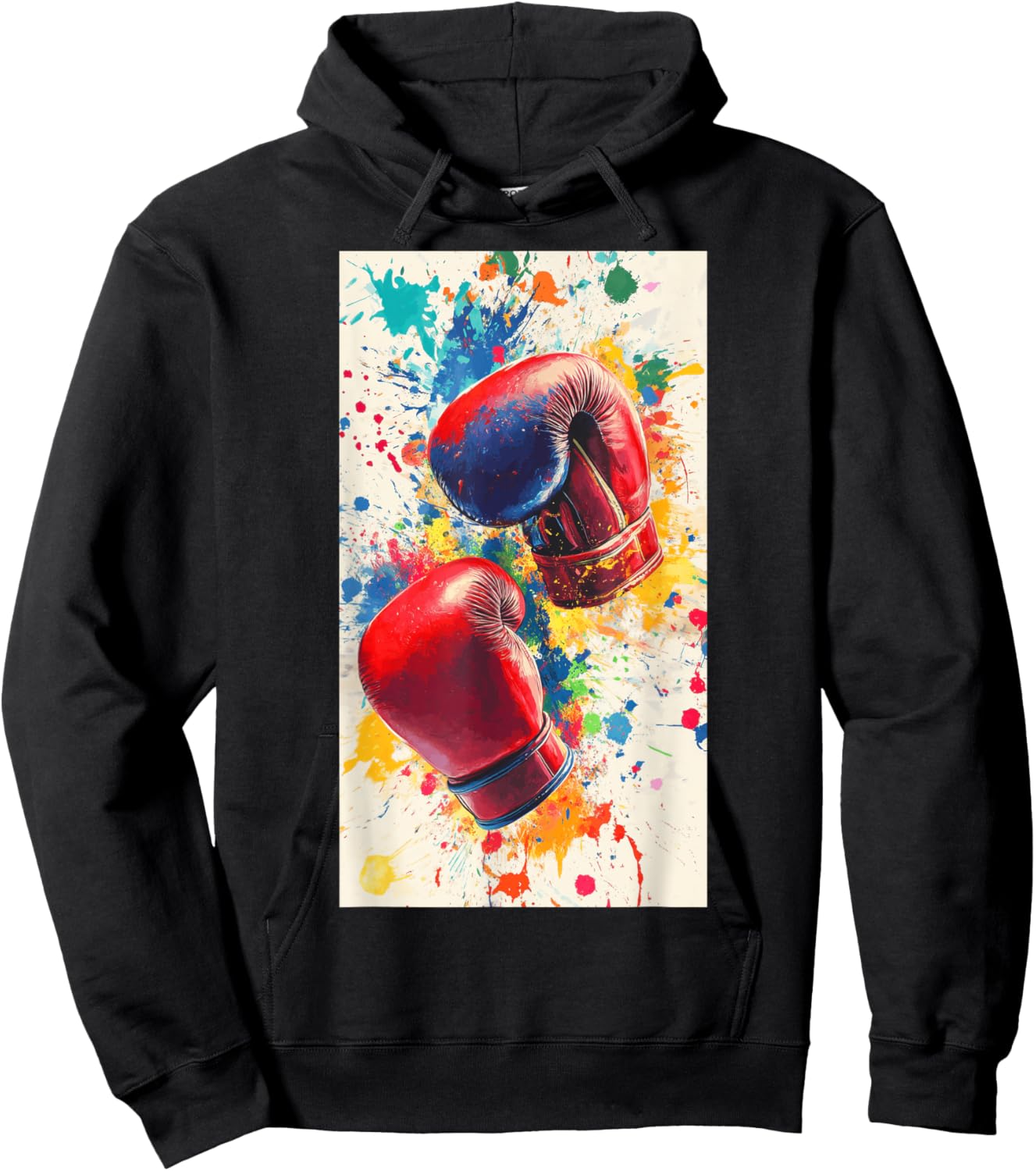 Boxing Gloves Sport Boxer Prompt Fitness Gym Hoodie - Hoodie | Black