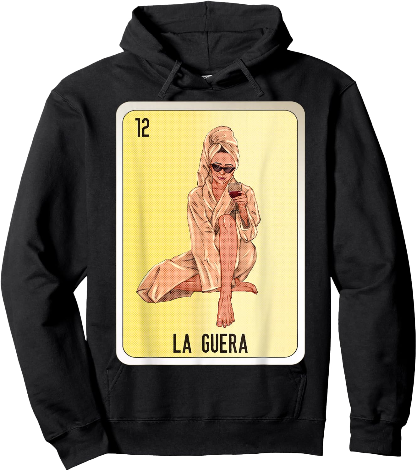 La Guera Mexican Slang Chicano Bingo Cards Hoodie - Hoodie | Black