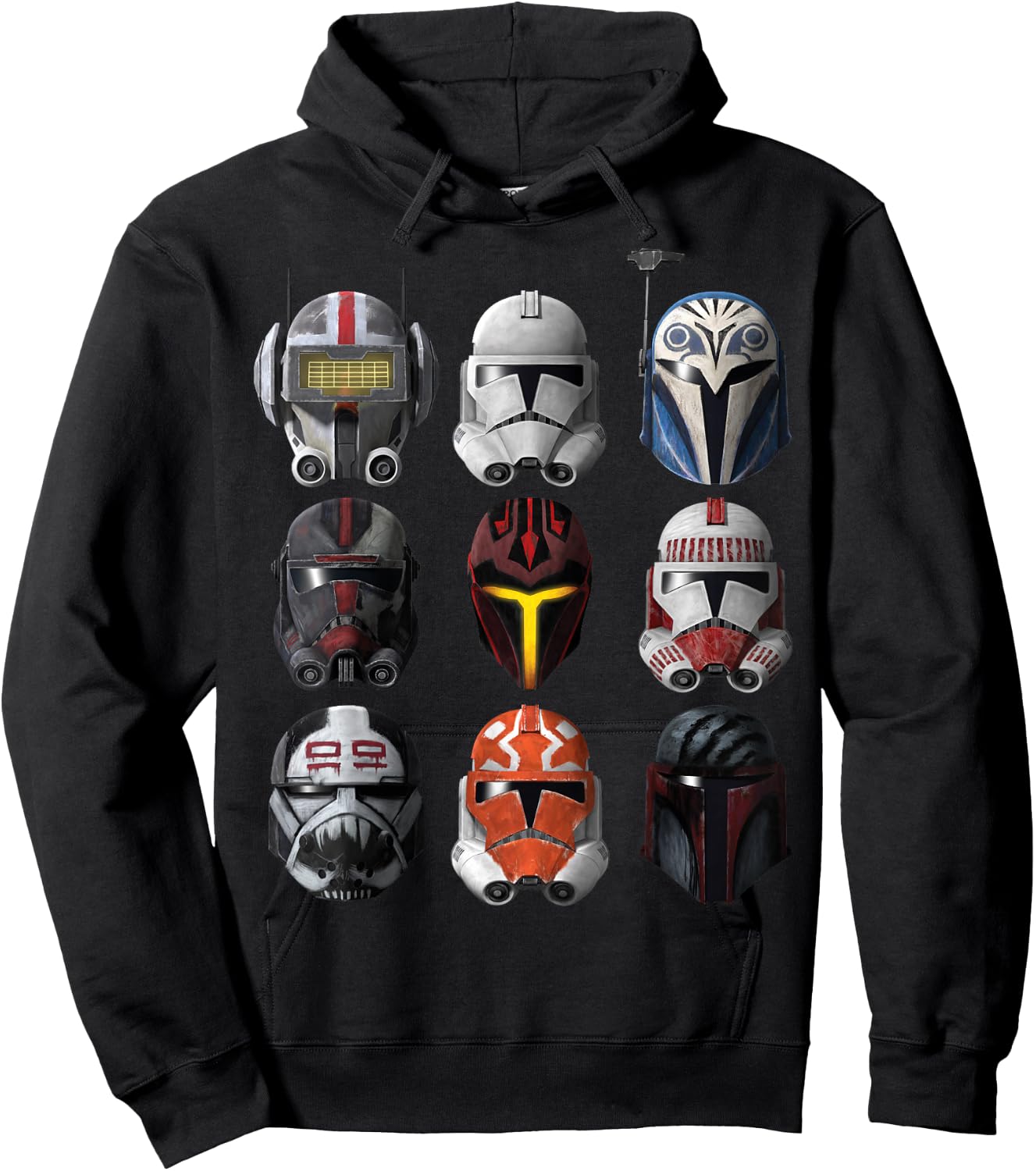 Star Wars: The Clone Wars Clone Helmets Hoodie - Hoodie | Black