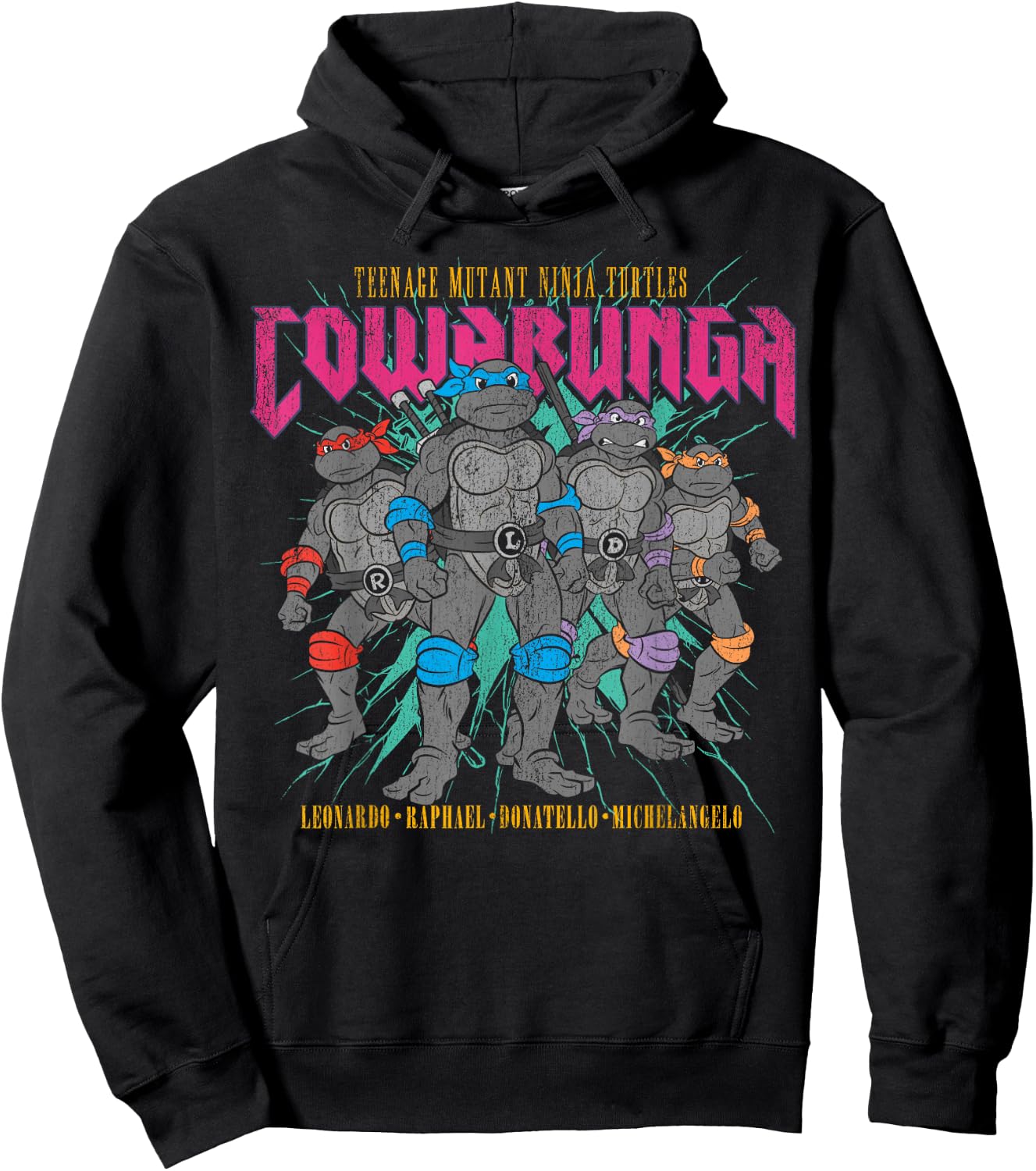 Teenage Mutant Ninja Turtles Cowabunga Group Hoodie - Hoodie | Black