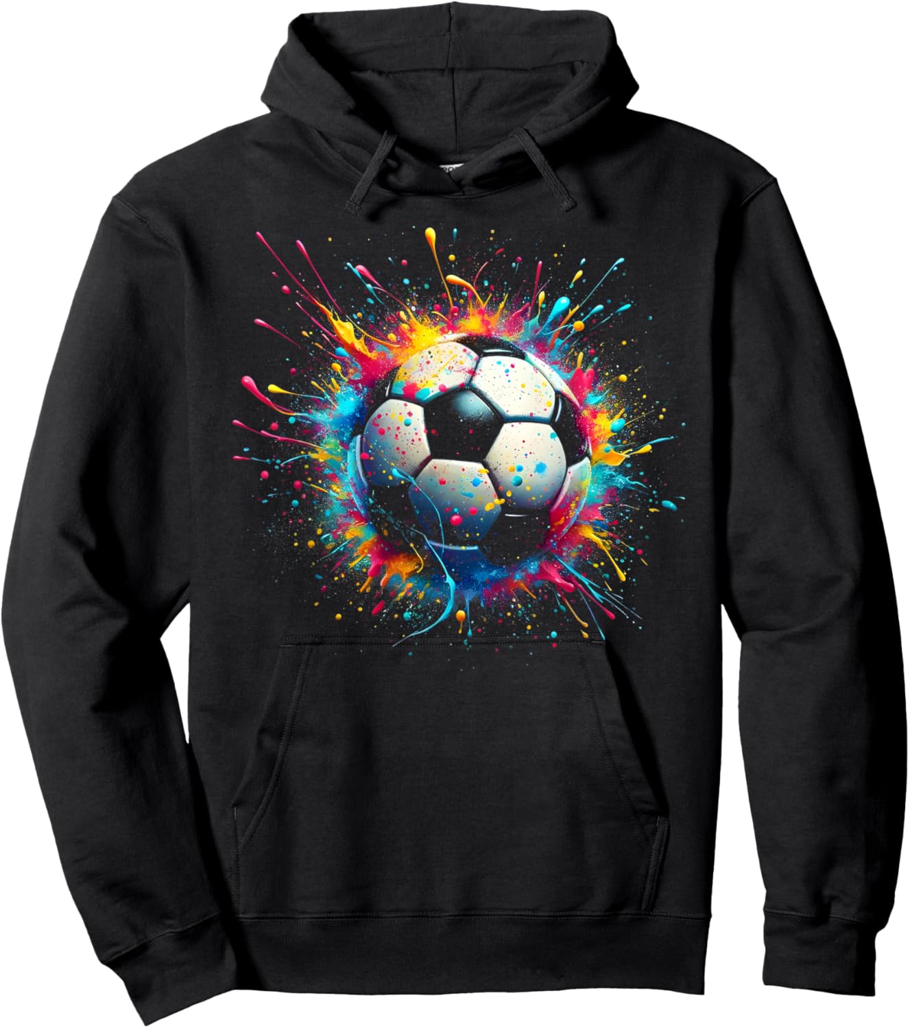 Cool Soccer Player Sport for Boys Men Girls Women Youth Kids Hoodie - Hoodie | Black