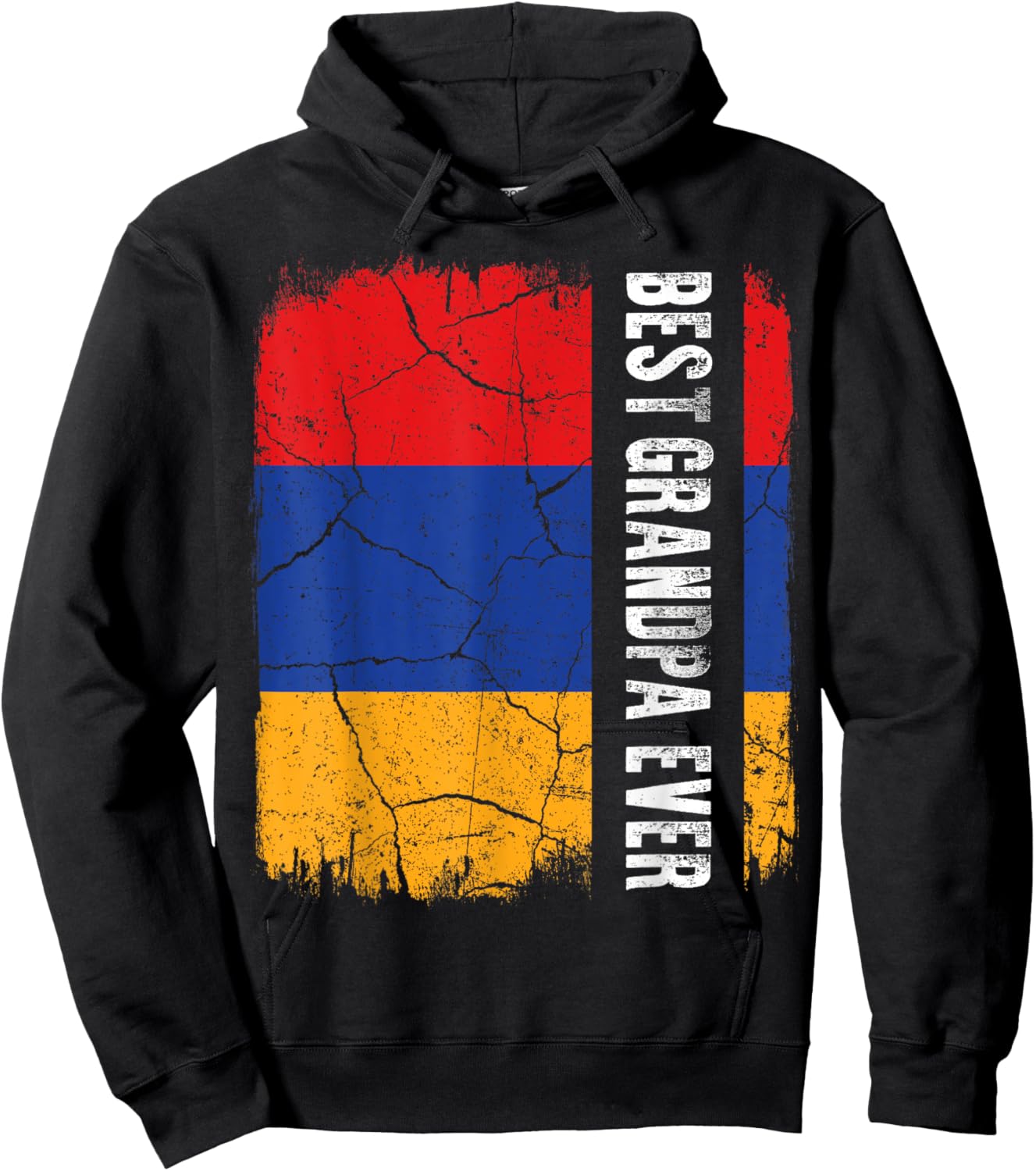 Best Armenian Grandpa Ever Armenia Flag Father's Day Hoodie - Hoodie | Black