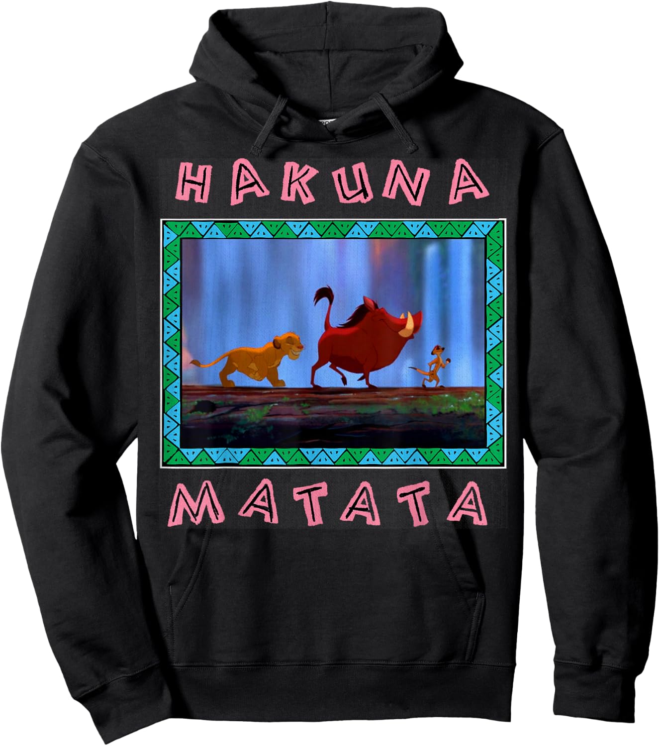 Disney The Lion King Hakuna Matata Simba Timon Pumba Jungle Hoodie - Hoodie | Black