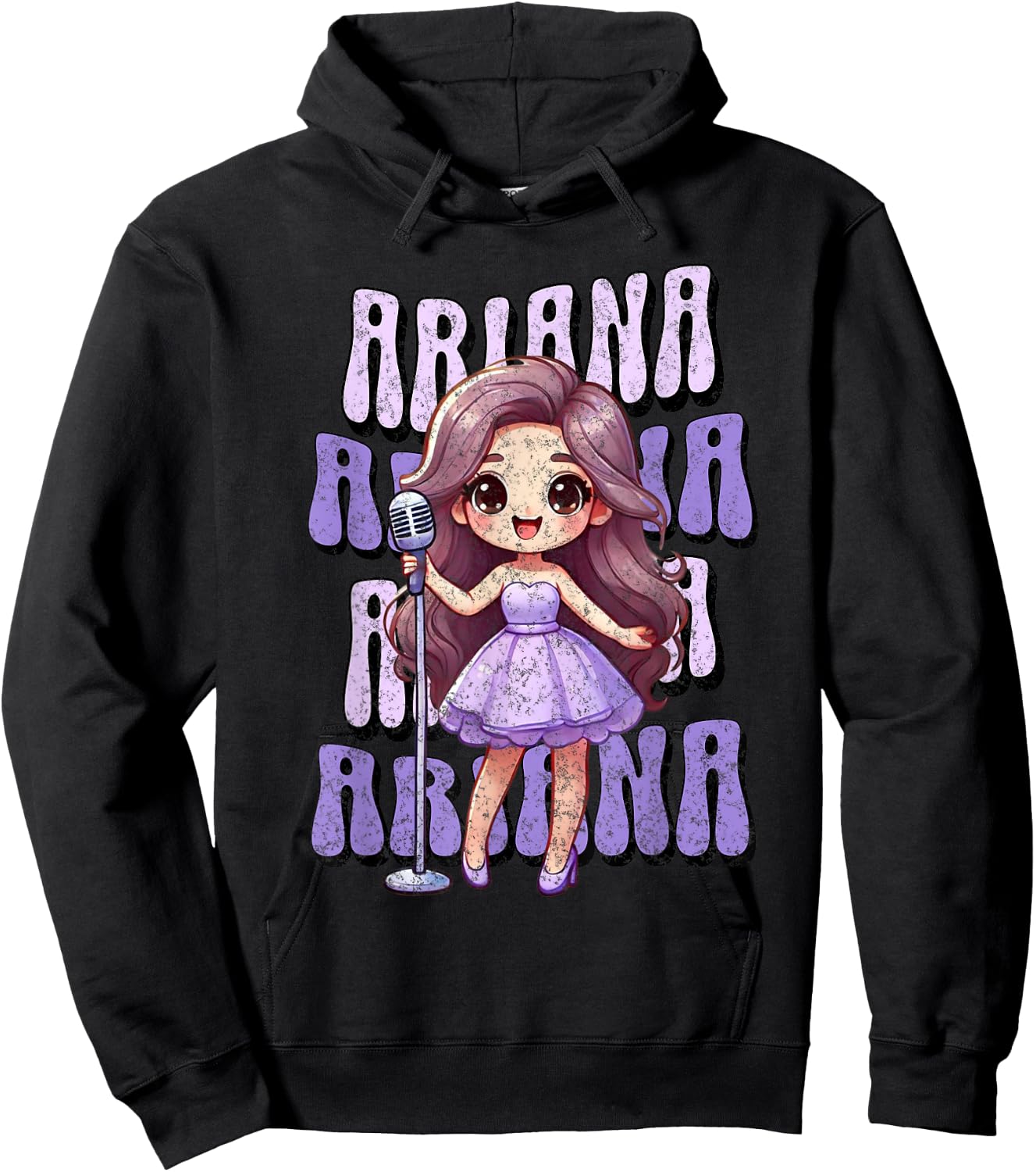 Ariana First Name Proud Personalized Vintage T for Girls Hoodie - Hoodie | Black
