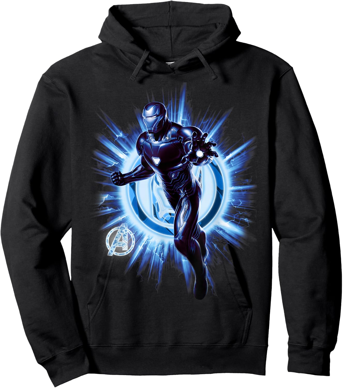 Marvel Avengers Endgame Iron Man Blast Graphic Hoodie - Hoodie | Black