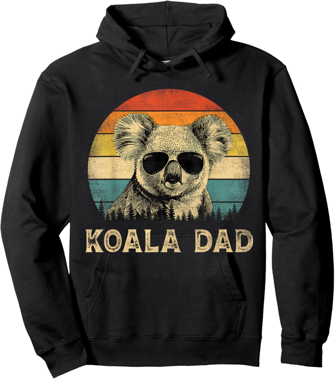 Vintage Koala Dad Koala Lovers Daddy Father's Day Hoodie - Hoodie | Black