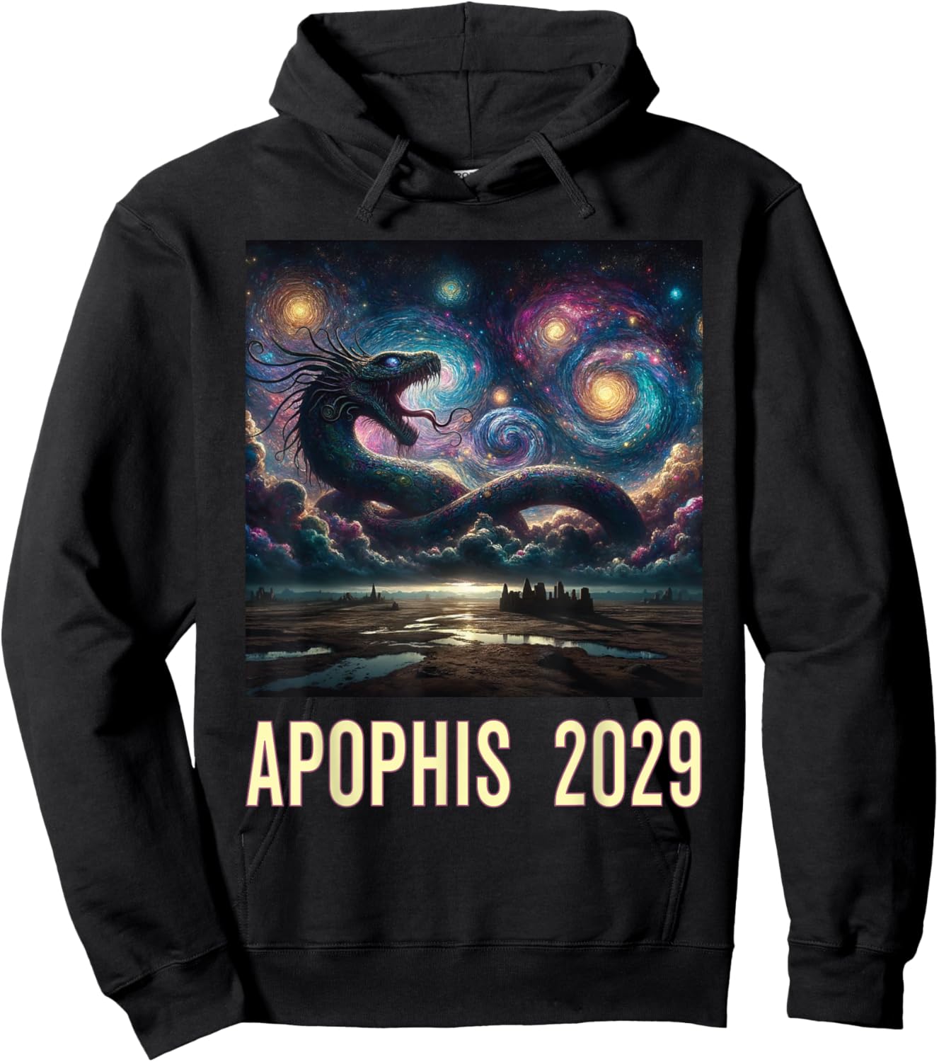 Colorful Asteroid Furious Apophis 2029 Hoodie - Hoodie | Black