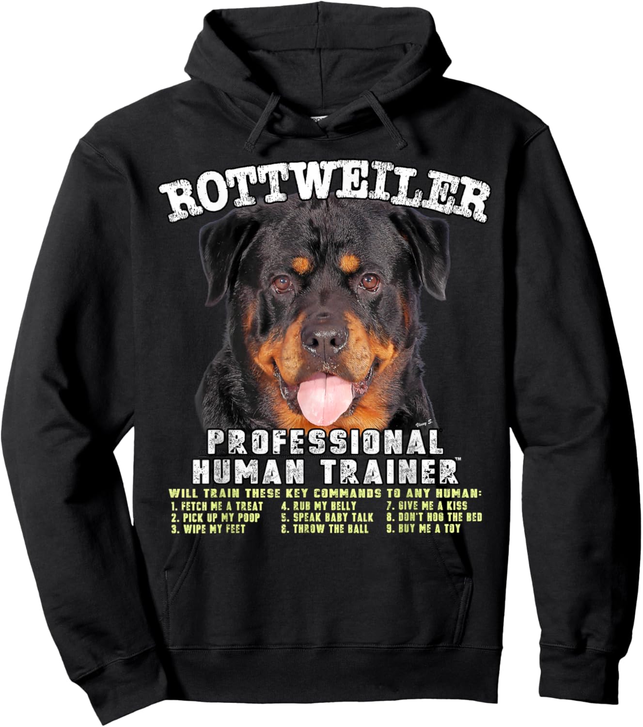 Rottweiler Dog Professional Human Trainer Hoodie - Hoodie | Black